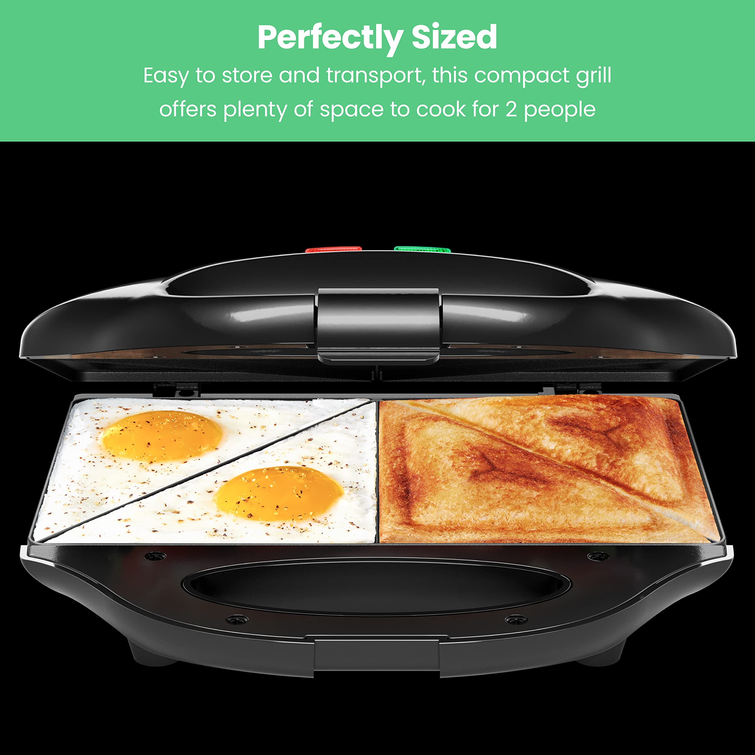 Chefman Portable Sandwich Maker, Compact, Nonstick, Electric Omelet Maker, Panini Press, Pocket Sandwich Press, And Quesadilla M