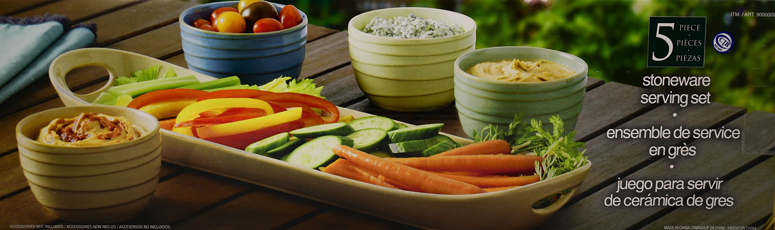 Stoneware 8541918913 Serving Set 5 Pieces, Melamine