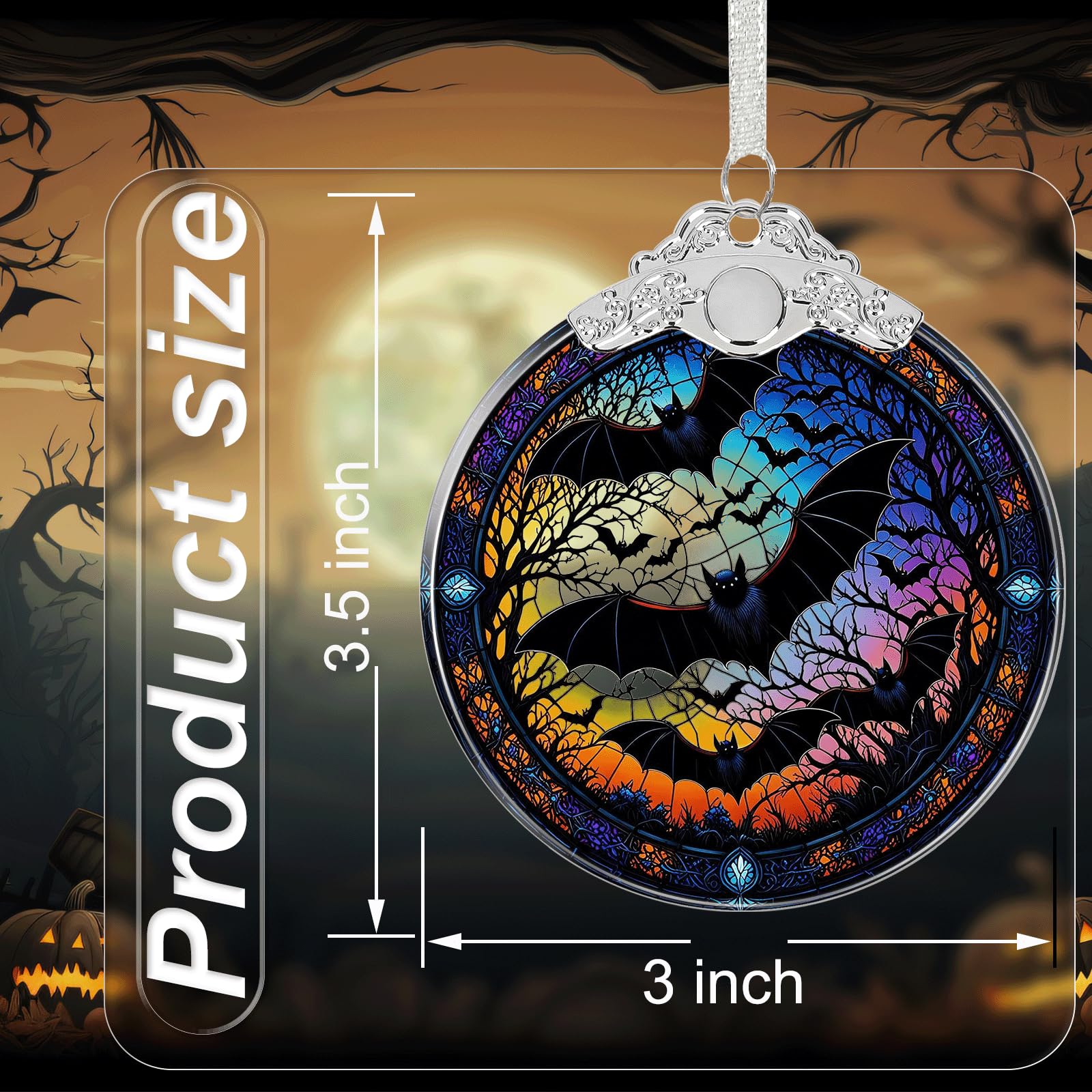 Book Tree Christmas Ornament Unique - Book Lover Ornament Glass for Christmas Tree Decorations- Holiday Keepsake Present Exchang