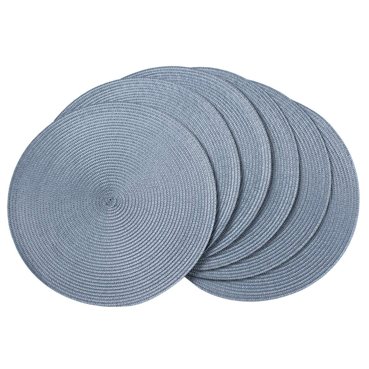 Ahhfsmei Round Braided Placemats 15 Inch Round Table Mats For Dining Tables Natural Woven Heat Resistant Place Mats Set Of 6 (Li