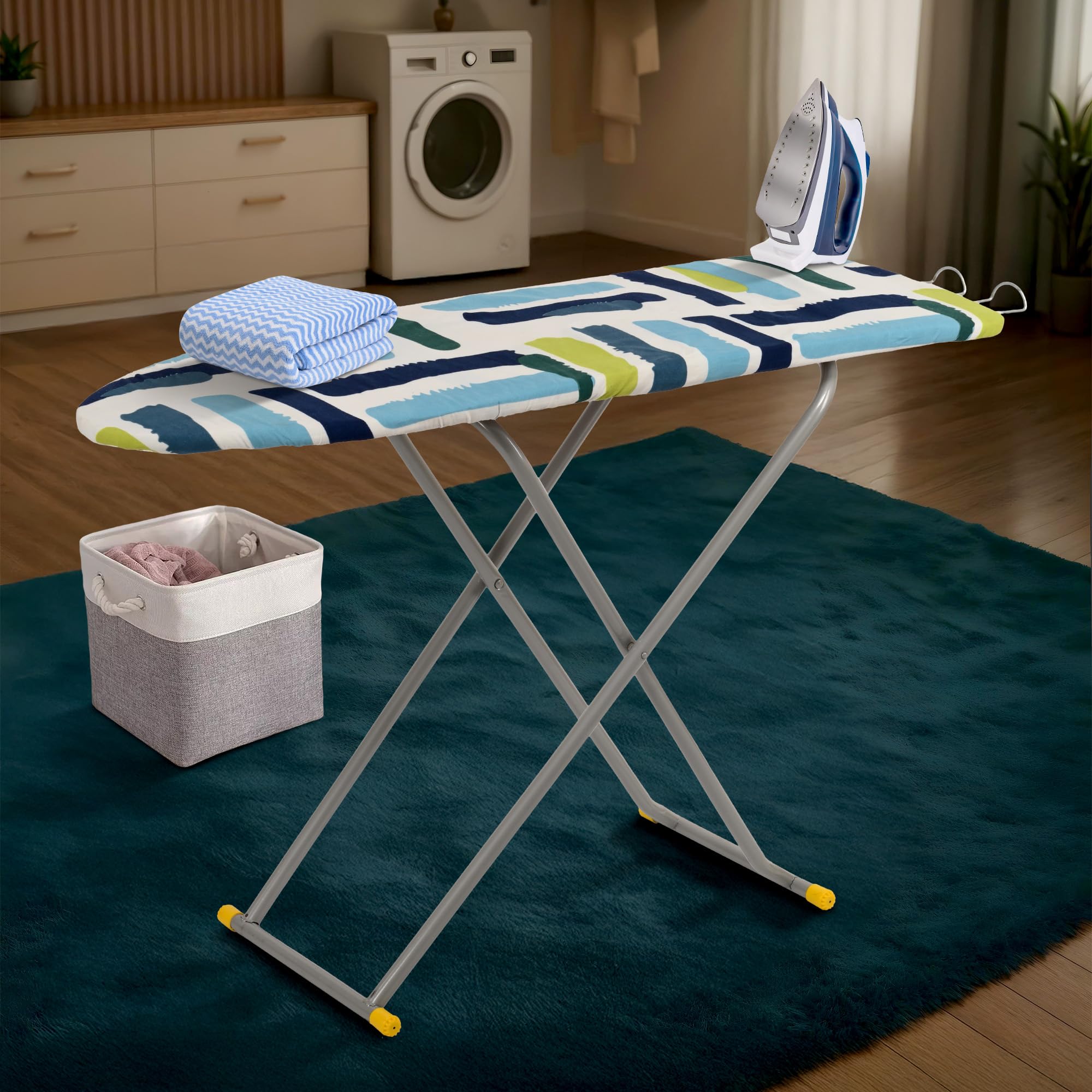 Kuber Industries 15 Inch Adjustable & Foldable Iron Stand For Clothes & Sarees | (Pack Of 2) Quick Pressing Board | Ironing Tabl