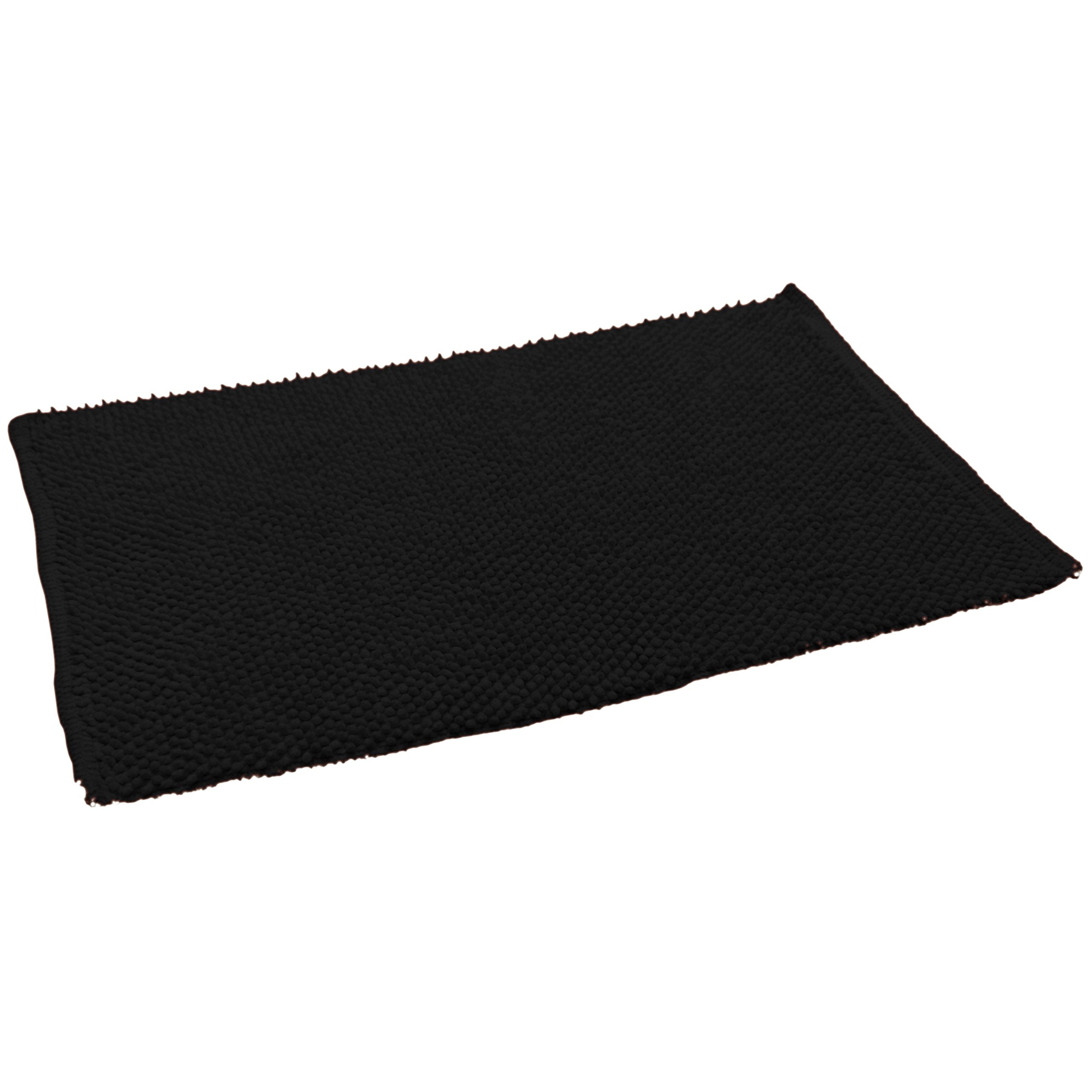 Hotel Luxura Bath Mat-Black, 20X30
