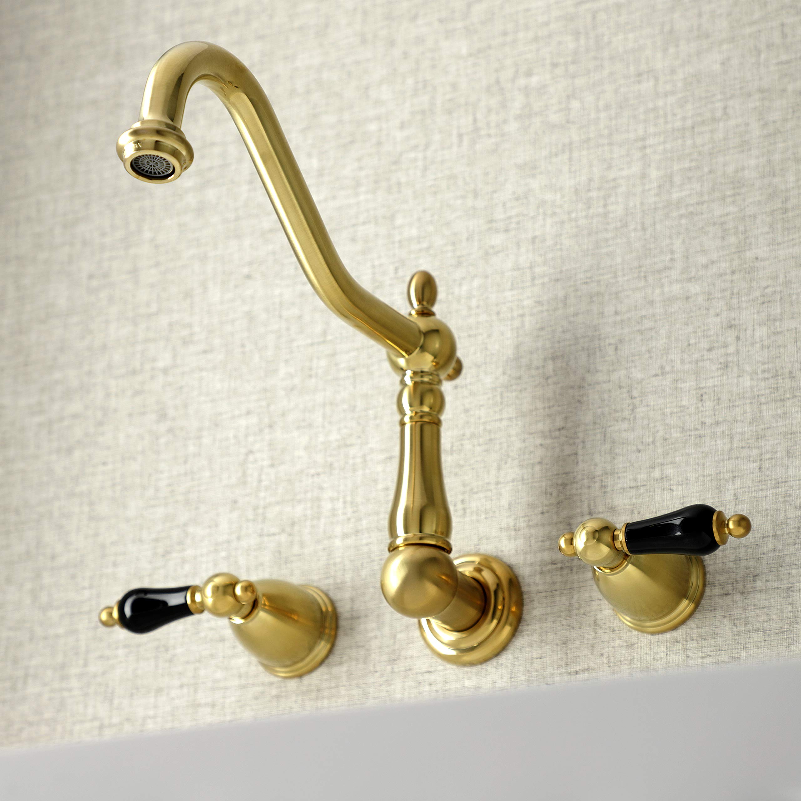 Kingston Brass KS1287PKL Duchess Wall Mount Kitchen Faucet  Brushed Brass
