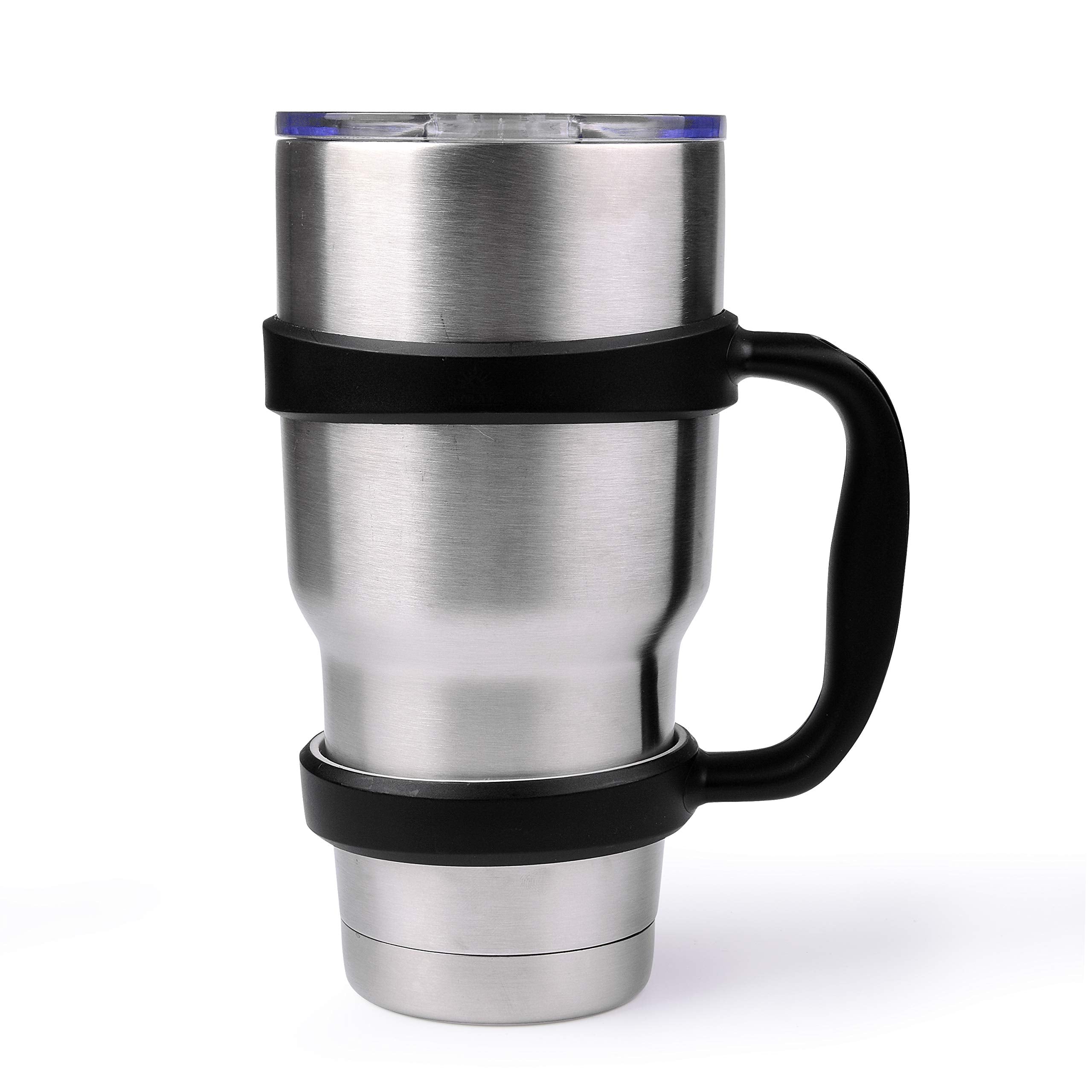 Strata Cups 30 Oz Tumbler Handle - Available For 30 Oz Yeti Tumbler, Ozark Trail Tumbler, Rambler Tumbler- Bpa Free (Black)