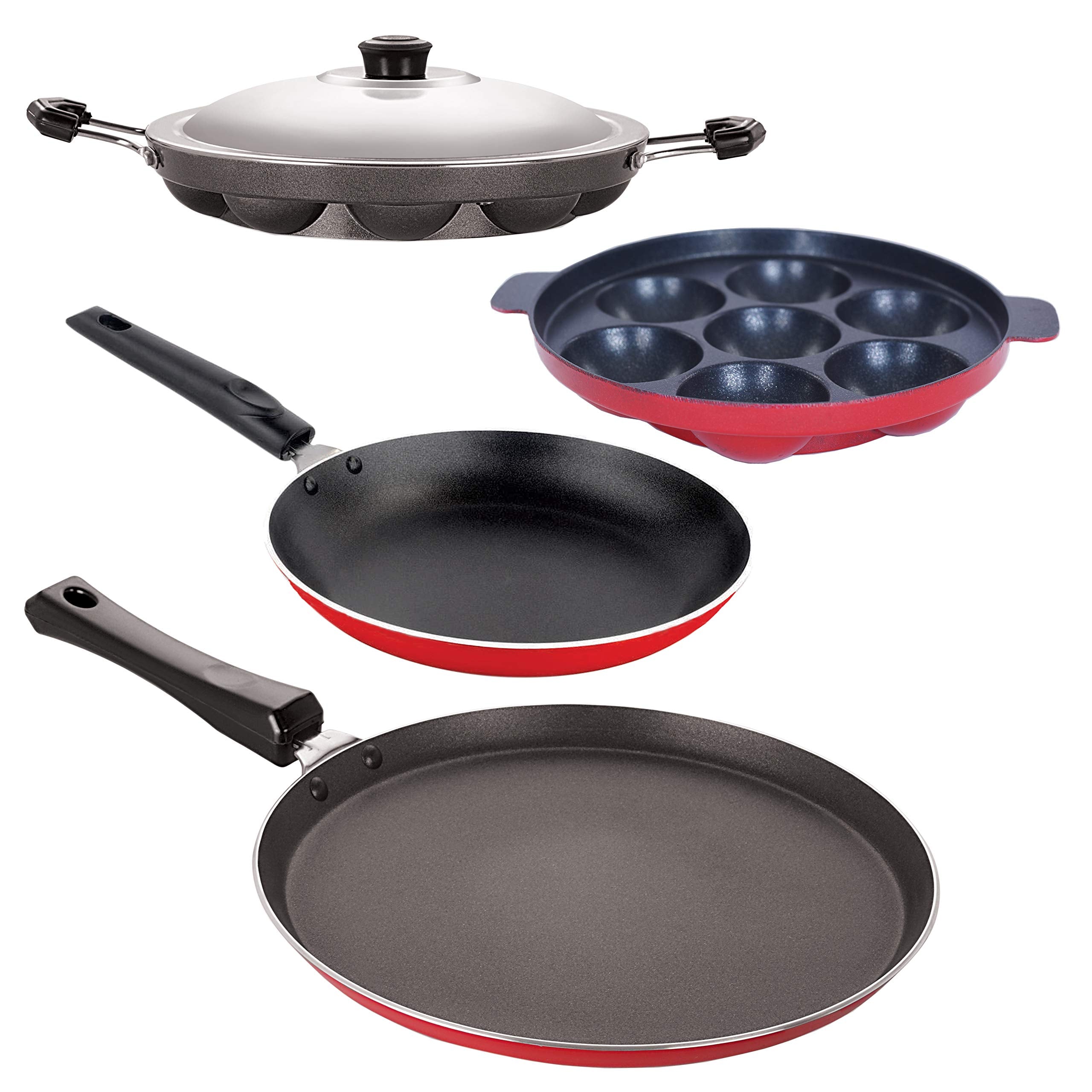 Nirlon NonStick Aluminium 4 Piece Gas Compatible Cookware Essential Combo Offer At Best Price