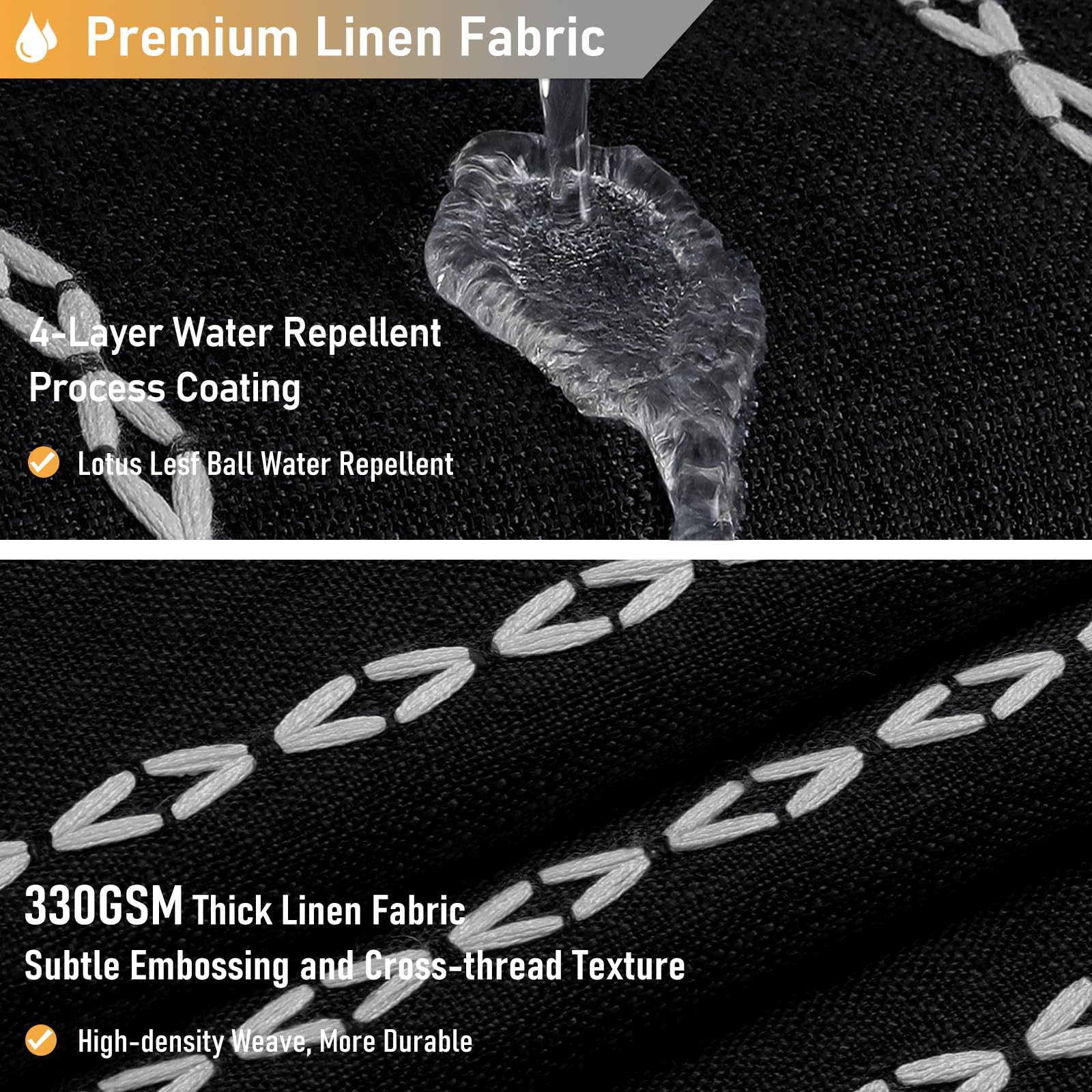 Bttn Extra Long Shower Curtain, 72X84 Inch Long Boho Tassel Linen Fabric Shower Curtain Set With Plastic Hooks, Large Modern Far