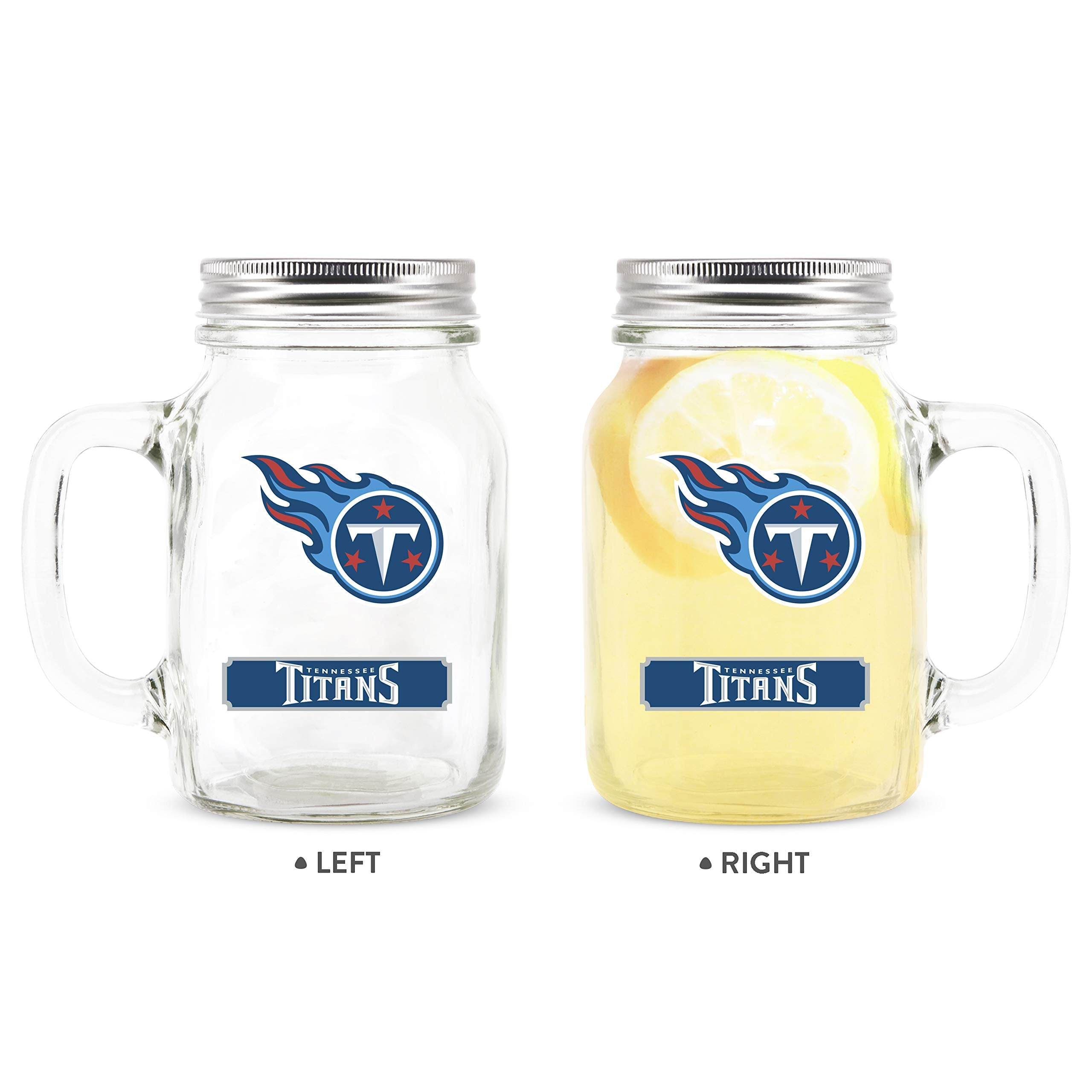 Nfl Tennessee Titans 20Oz Glass Mason Jar