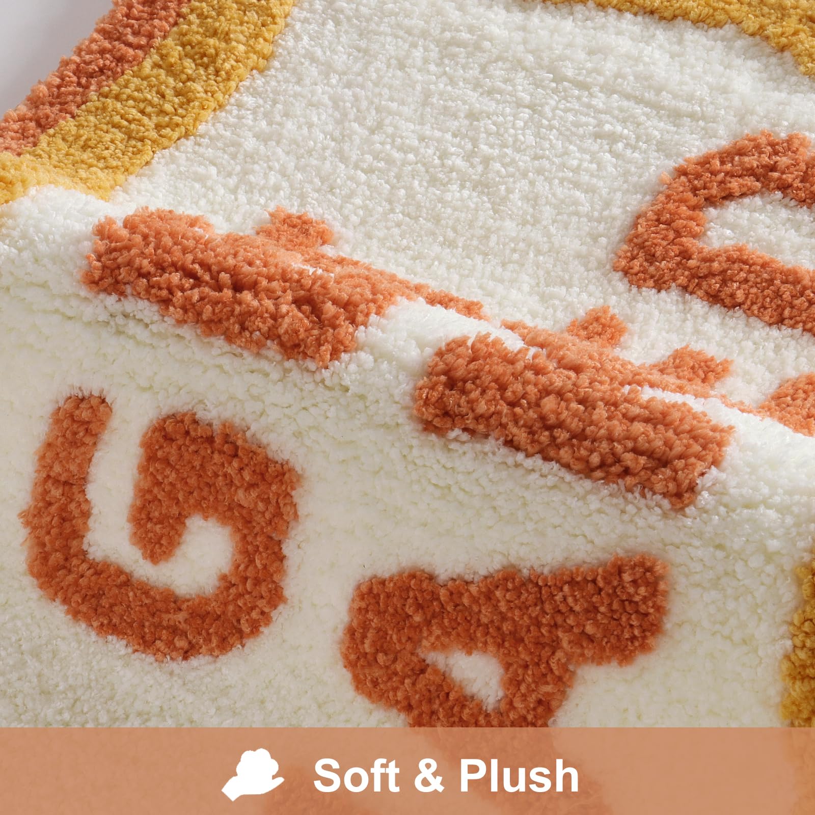 Haocoo Get Naked Bath Mat Cute Bathroom Rugs, Soft Non Slip Irregular Shaped Bath Rug, Microfiber Absorbent Washable Small Rug F