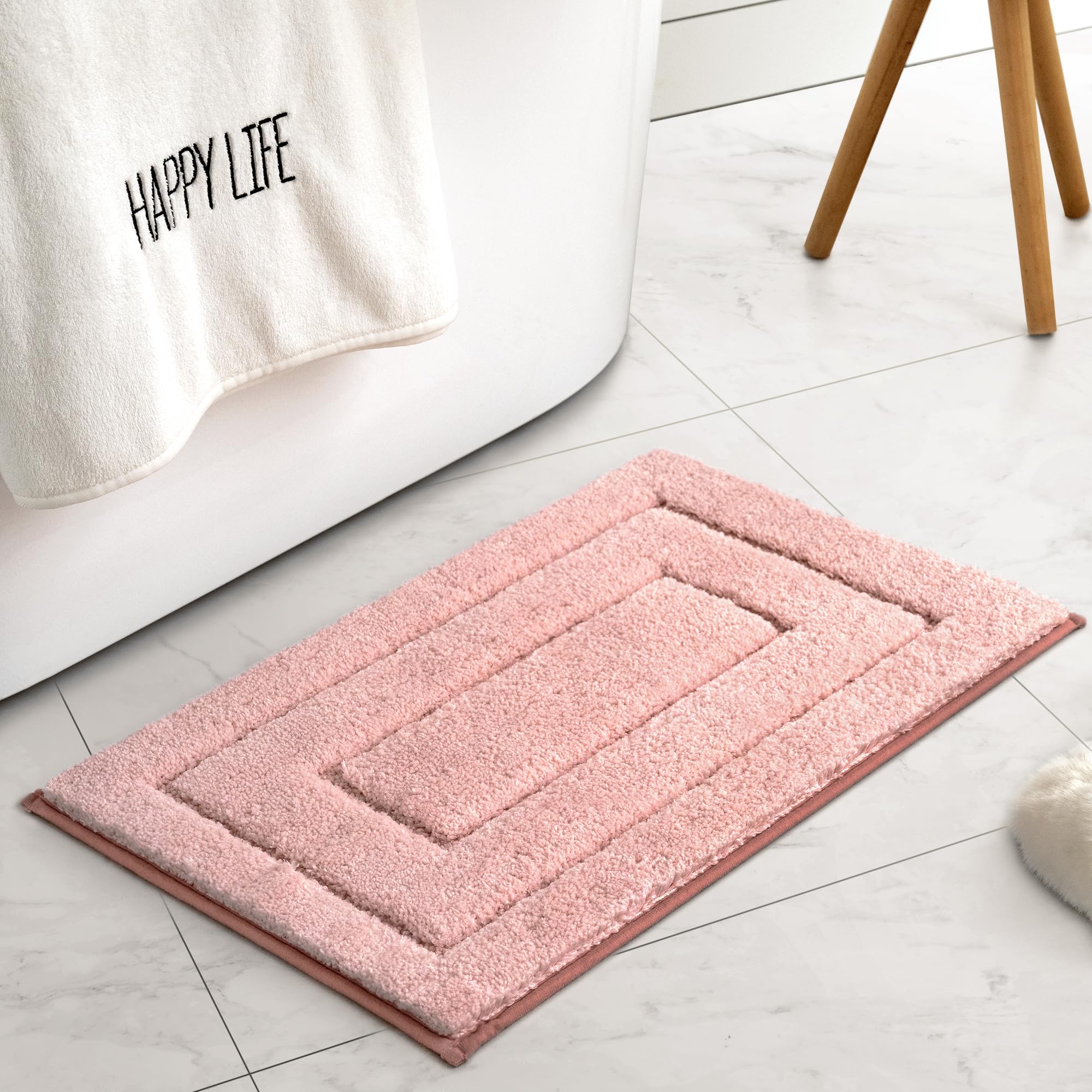 Granny Says Pink Bathroom Rugs Non Slip Washable, 16''X 24'', Soft Bath Mats For Bathroom, Microfiber Shag Rug, Absorbent Bathro