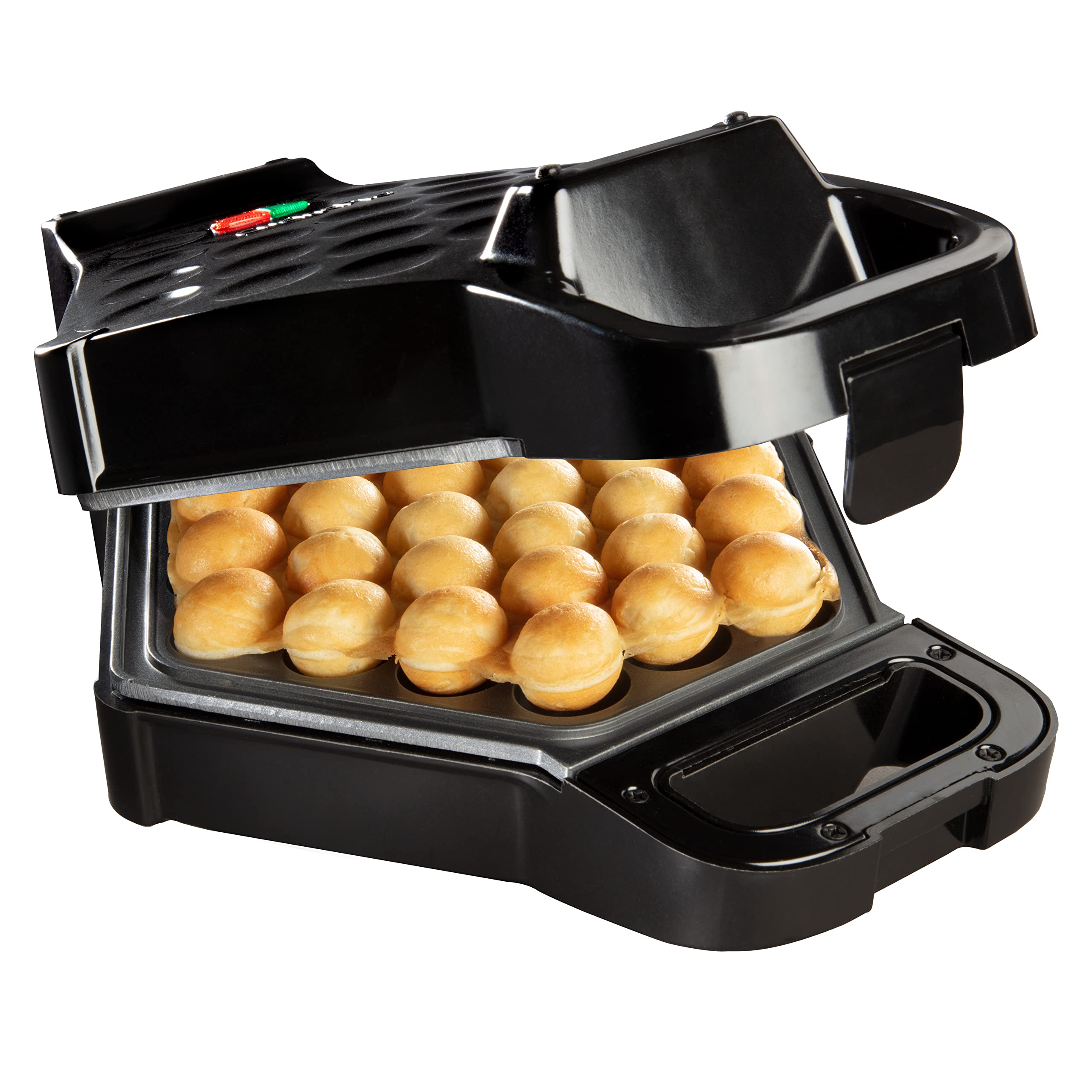 Bubble Waffle Maker - Electric Non stick Hong Kong Egg Waffler Iron Griddle w/Ready Indicator Light - Ready in under 5 Minutes- 