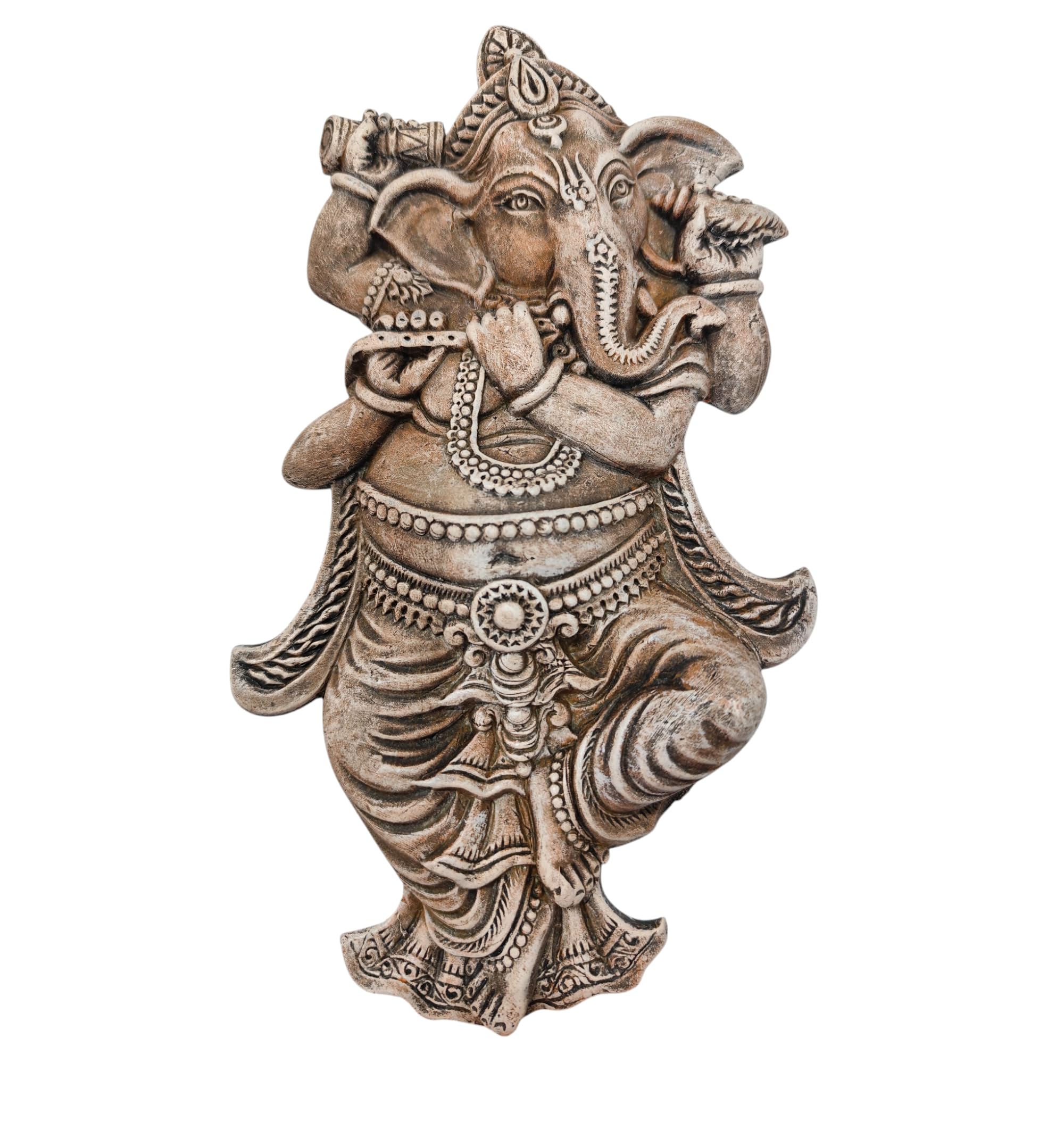 Haus Fabula Terracotta Clay Lord Ganesha Idol Wall Hanging Eco-Friendly Handmade For Home Decoration/Diwali Festival/Religious G