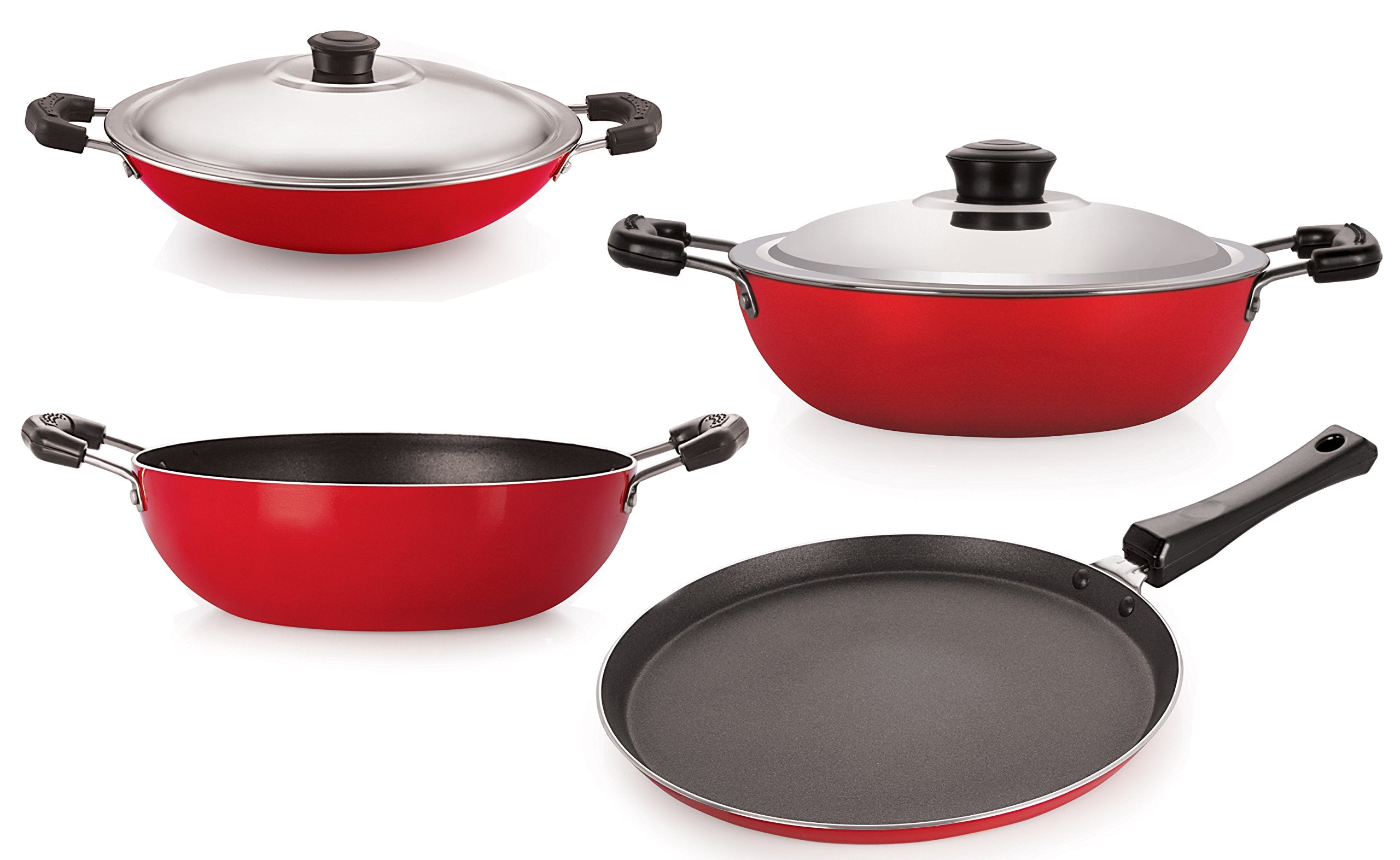 Nirlon 2 Way NonStick Coated Pure Aluminium Oil Free Cookware Essential