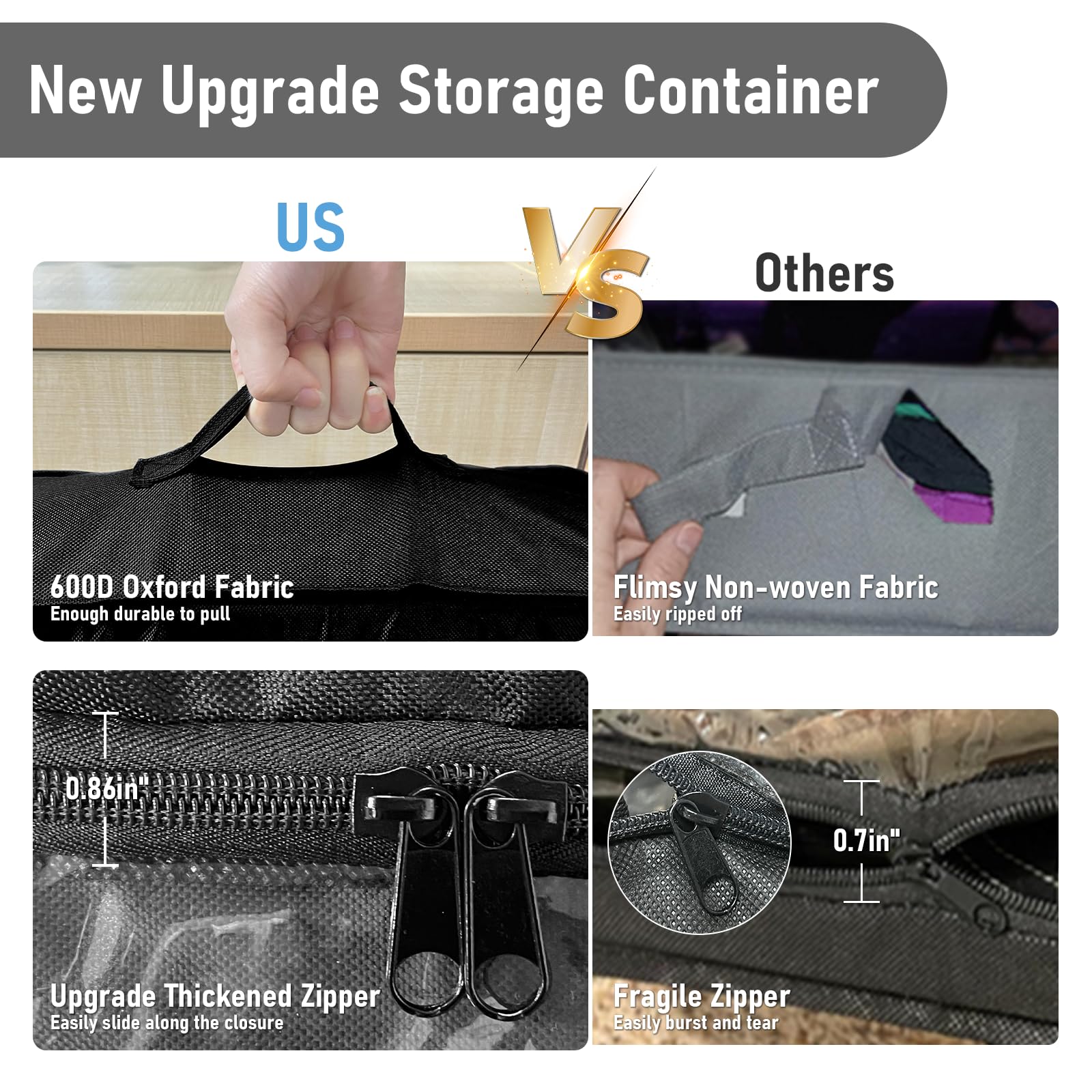 Under Bed Storage with Wheels and Lid, Under Bed Rolling Storage with XXL Large Capacity, Under the Bed Storage for Bedroom Unde