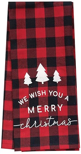 Cwi Gifts Red Buffalo Check Merry Christmas Dish Towel, Multi