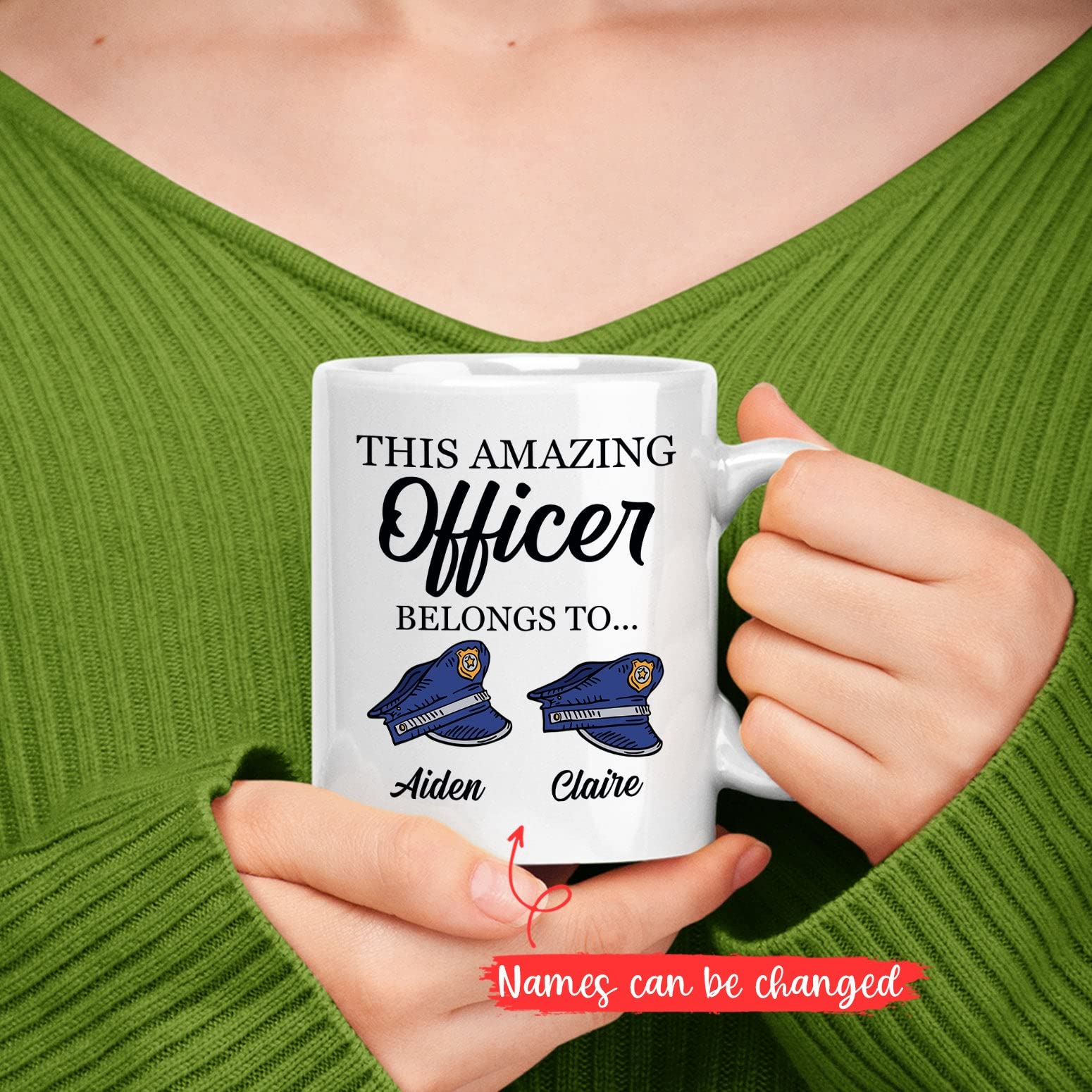 Custom Police Officer Mug, Personalized Law Enforcement Gifts, This Amazing Officer Belongs To Mug, Police Mug, Policeman Mug, G