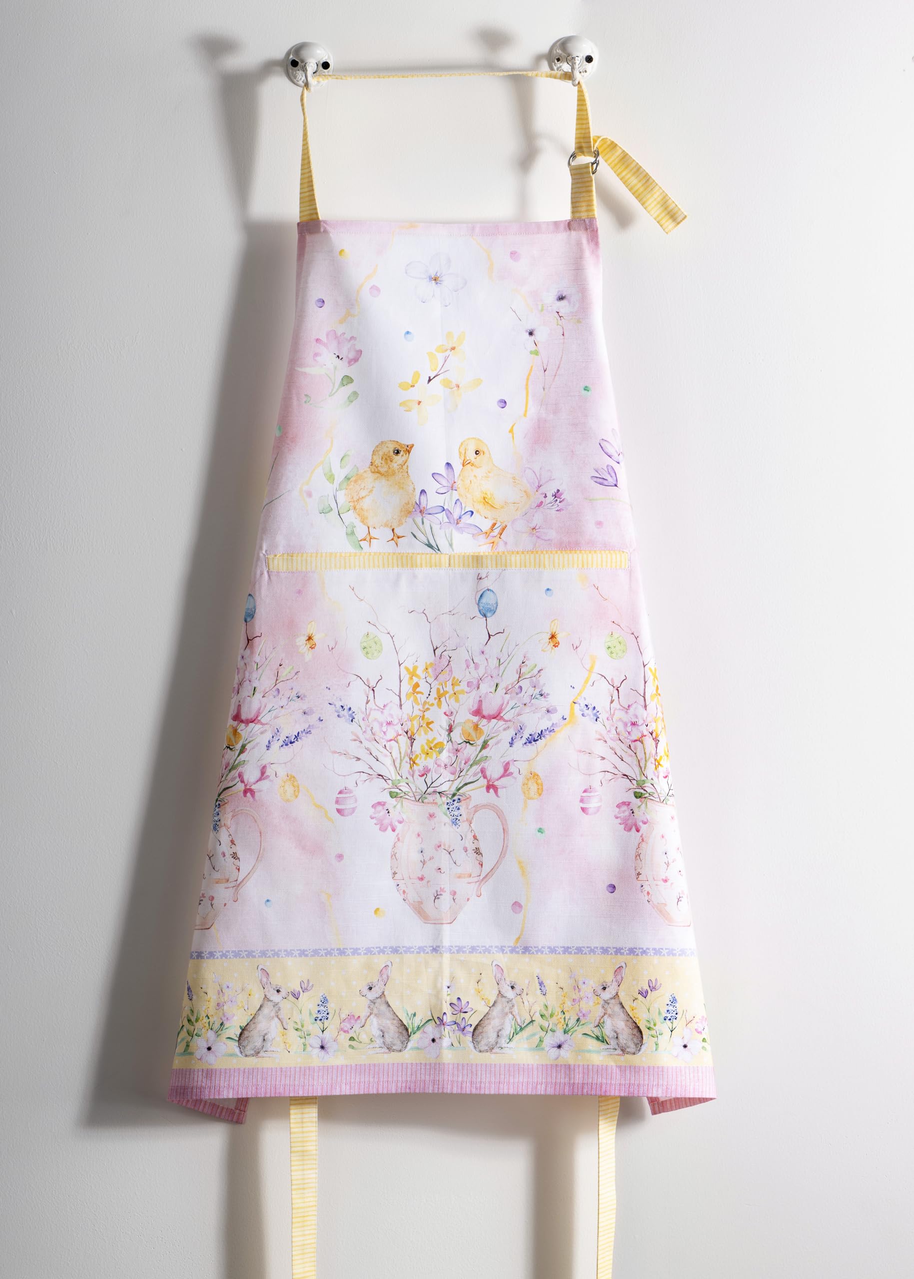 Maison D' Hermine Apron 100% Cotton 27.50''X31.50'' 1 Piece Adjustable Neck Strap Apron With Center Pocket For Mother'S Day Gift