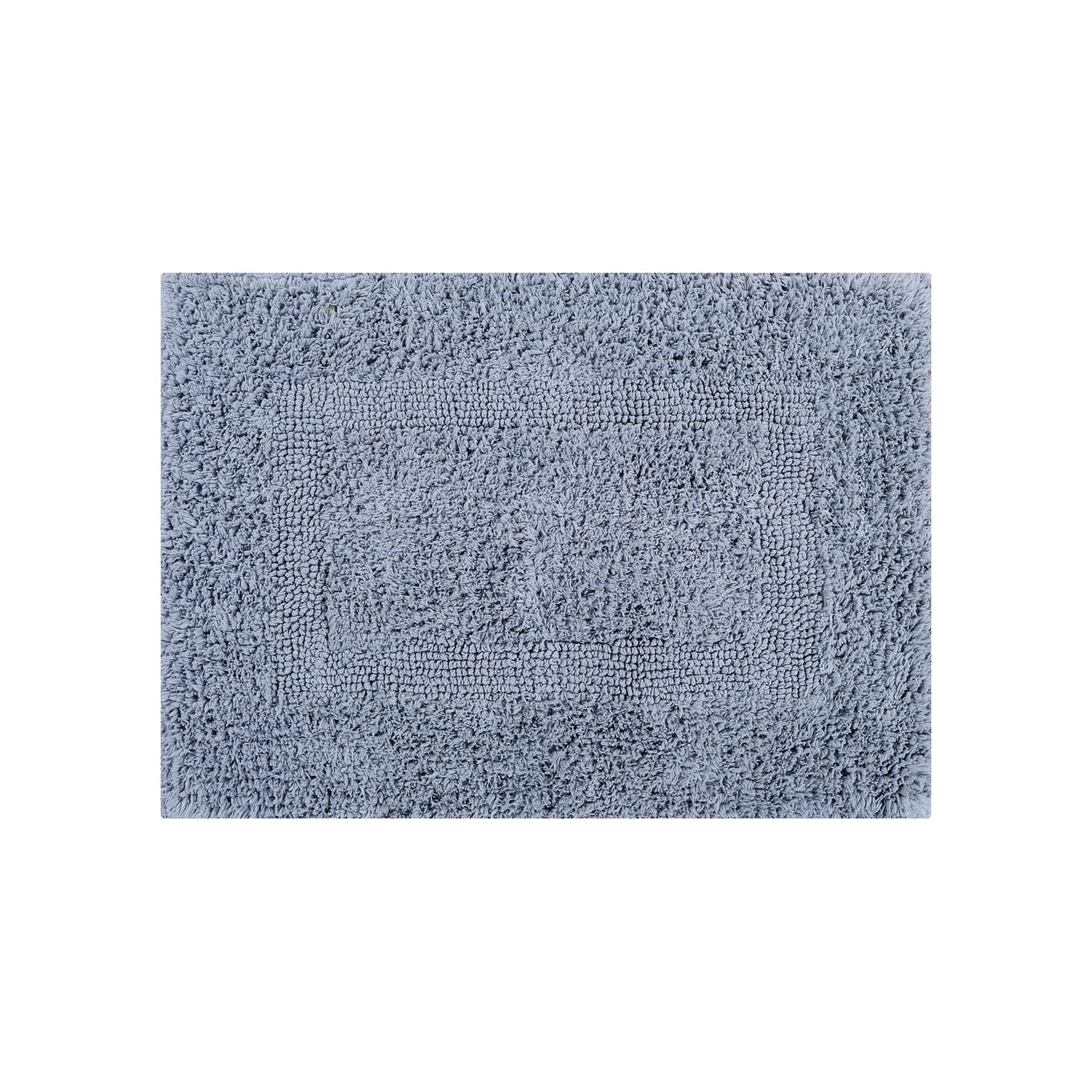 Better Trends 100% Cotton Lux Collection Bath Mats, Silver Bath Mat - Tufted, Reversible & Absorbent & Machine Washable Bath Mat