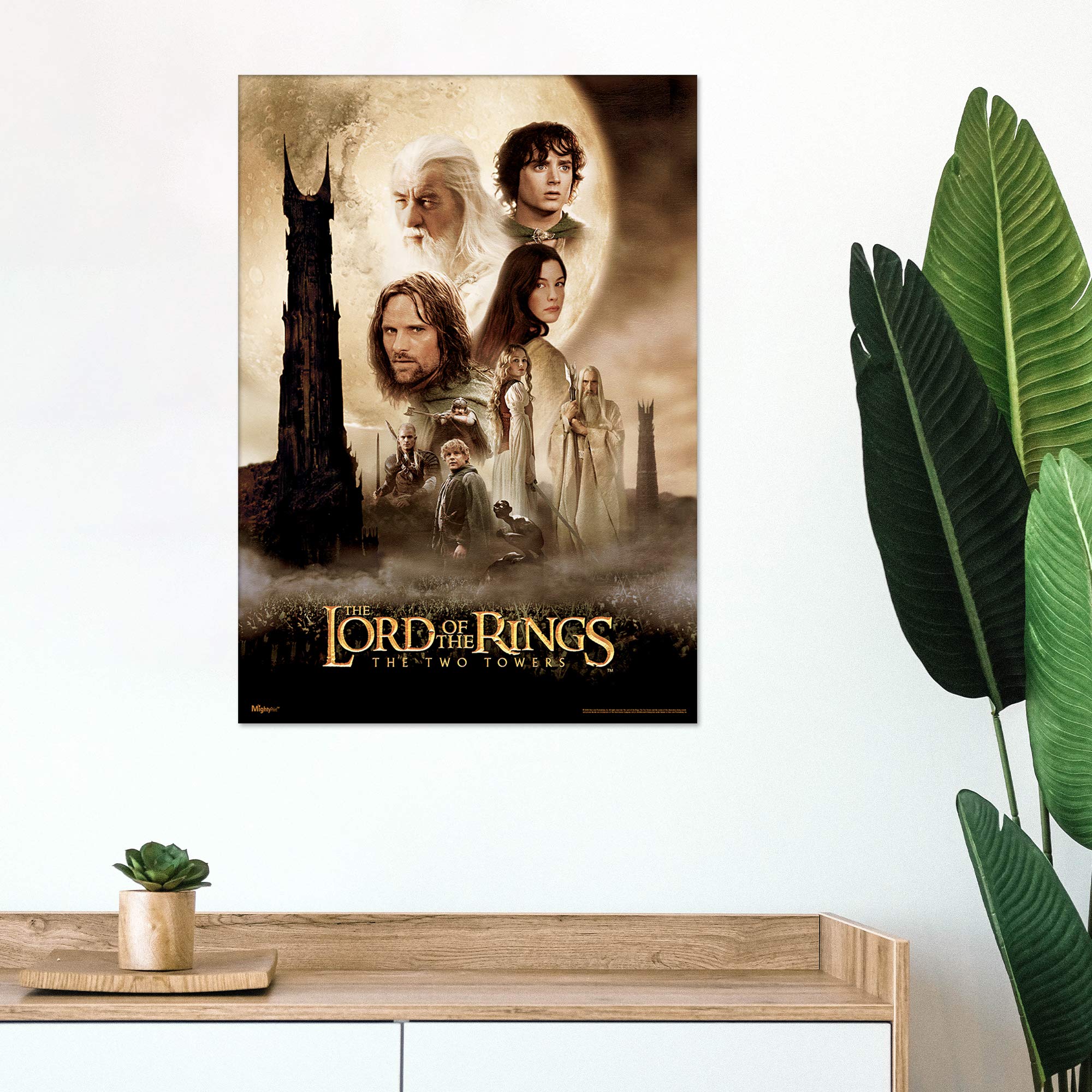Mightyprint Lord Of The Rings - The Two Towers - Original Movie Cover Art - Durable 17    X 24 Wall Art - Not Made Of Paper - Of