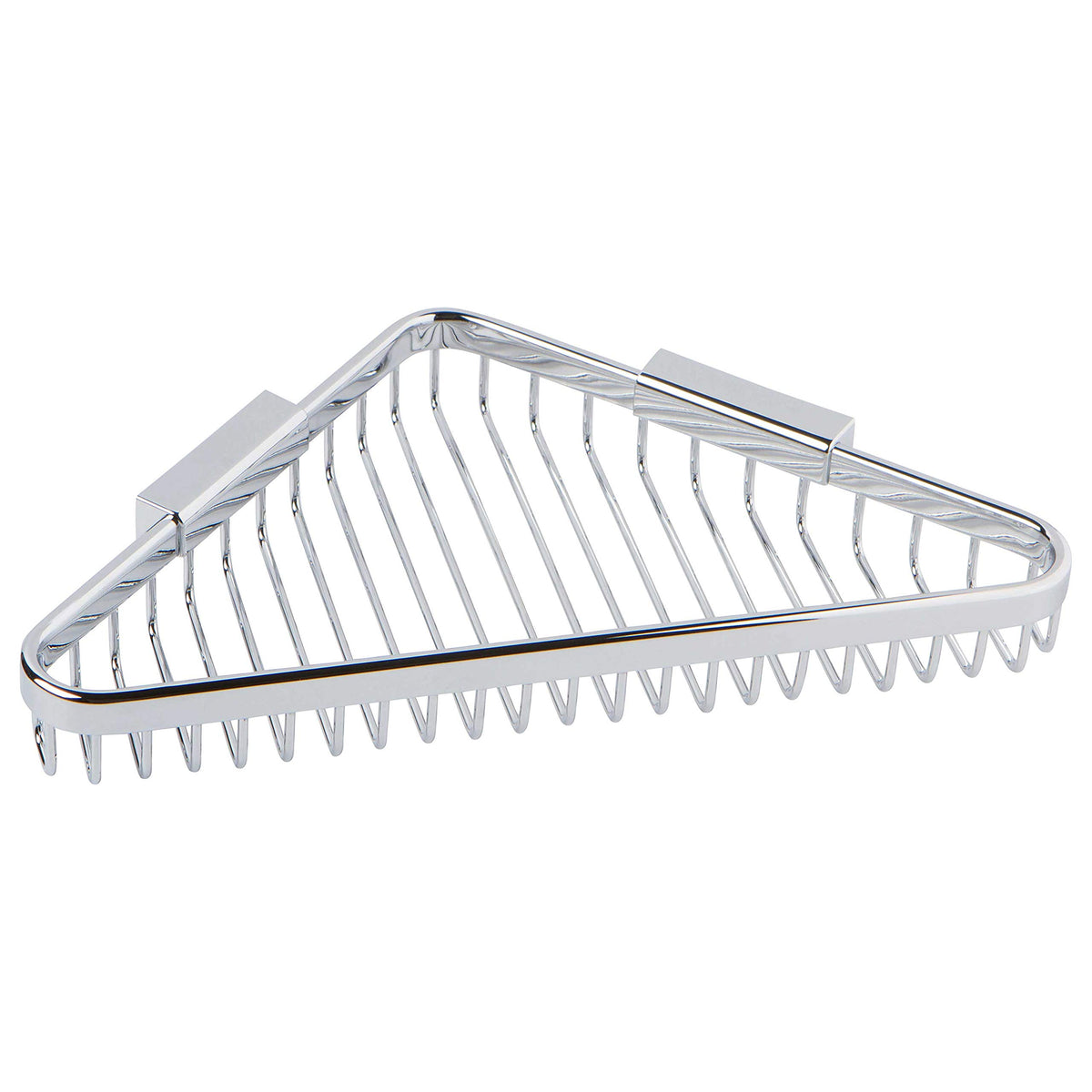 Ginger 9'' Corner Basket Hotelier, Polished Chrome