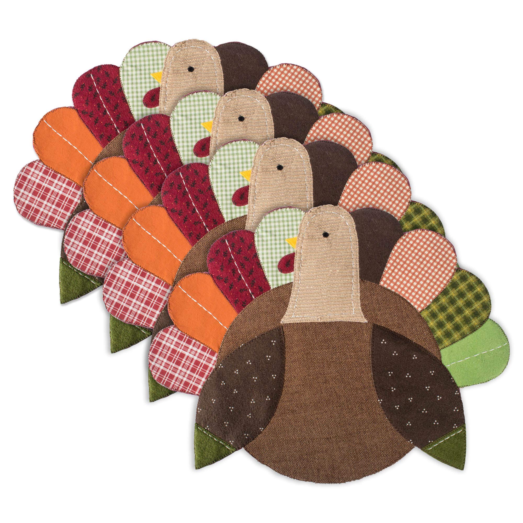 DII Embroidered Turkey Placemat (Set of 4)