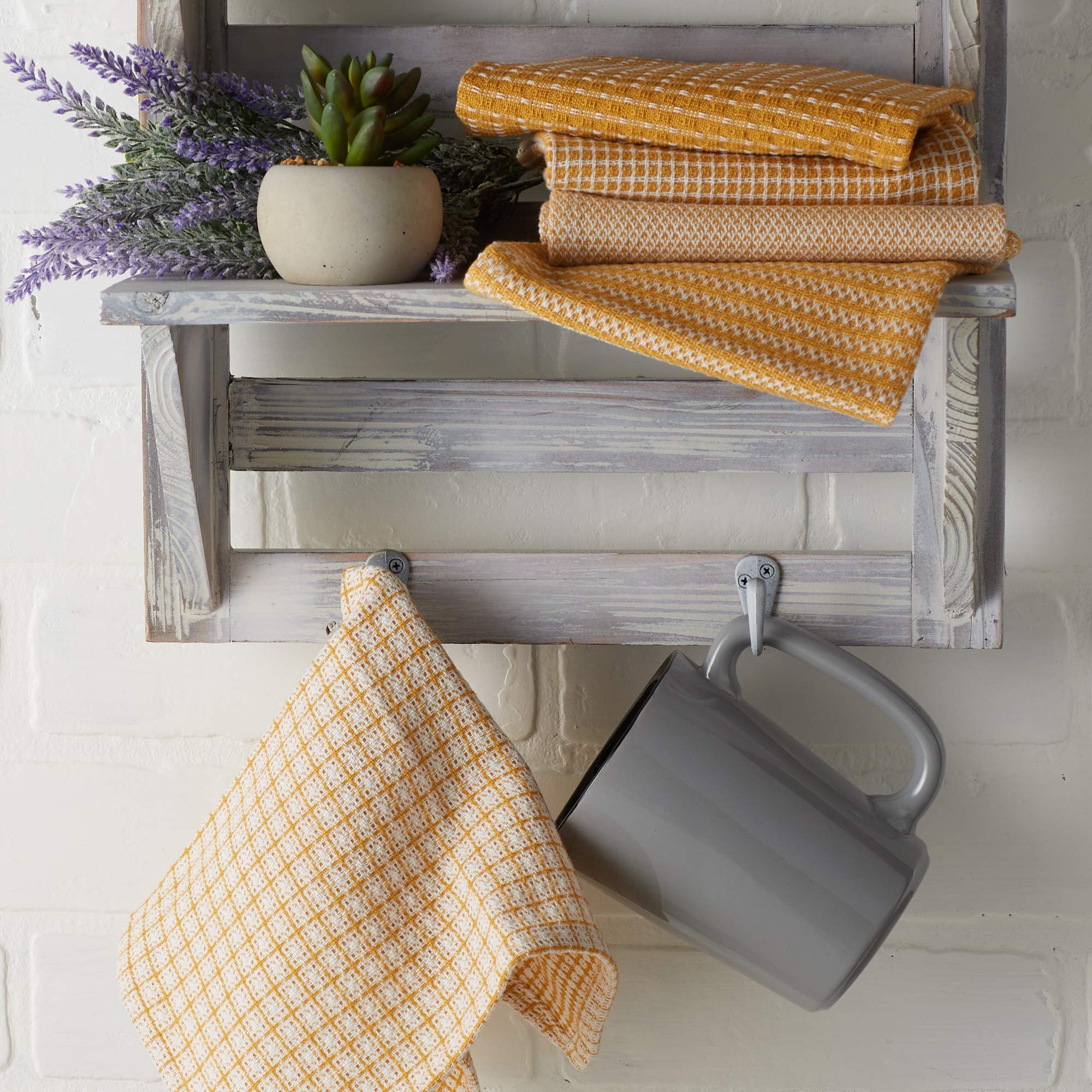 DII Asst Honey Gold Dishcloth (Set of 5)