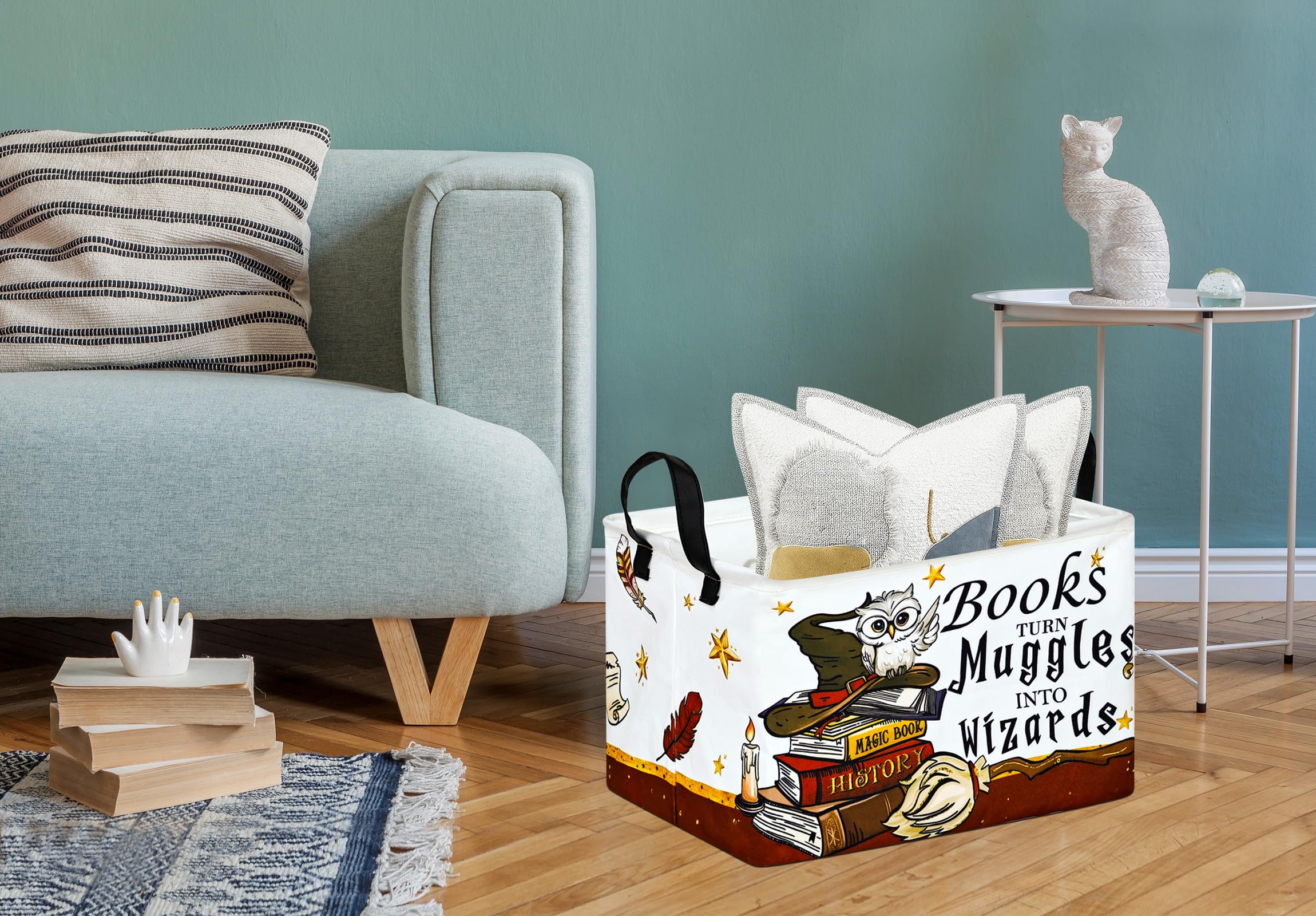 MAIZMZ Kids Reading Book Storage Basket Book Organizer for Nursery Classroom Gifts Toys Storage Bin/Dorm/Kitchen/Pet/Office/Clos