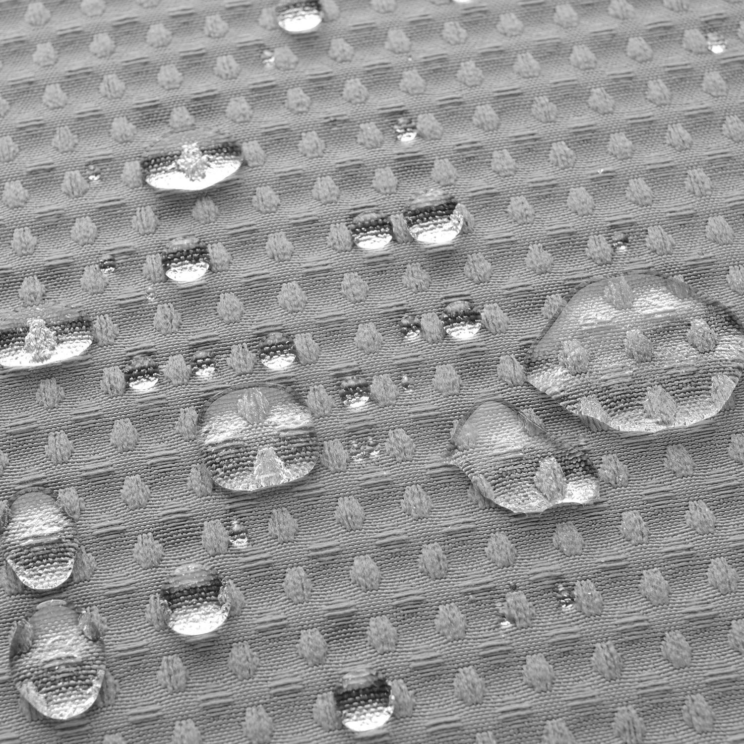 Barossa Design Waffle Weave Clawfoot Tub Shower Curtain 180 X 70 Inch Wrap Around - Heavyweight Fabric To Stop Blowing, Washable