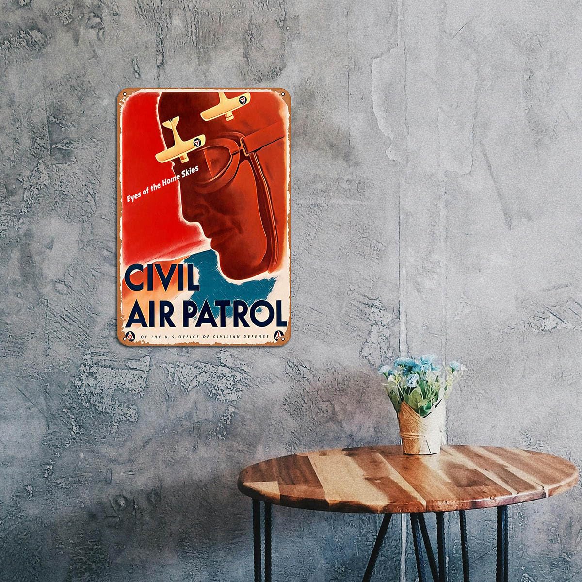 Civil Air Patrol Metal Sign - Aviation Wall Art and Airplane Decor, Retro Pilot Gift for History Enthusiasts, Home, Office, or M