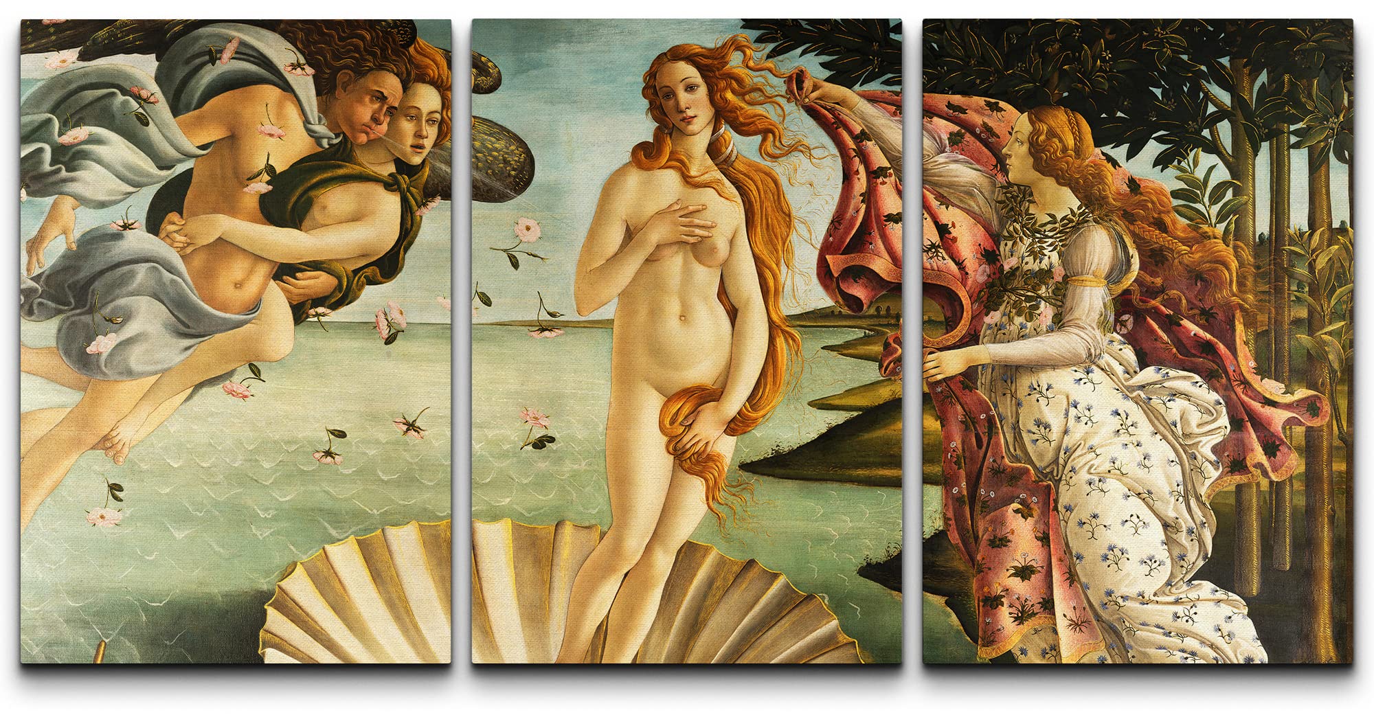 Wall26 Canvas Print Wall Art Set The Birth Of Venus By Sandro Botticelli Cultural Historic Oil Painting Fine Art Reproduction Sc