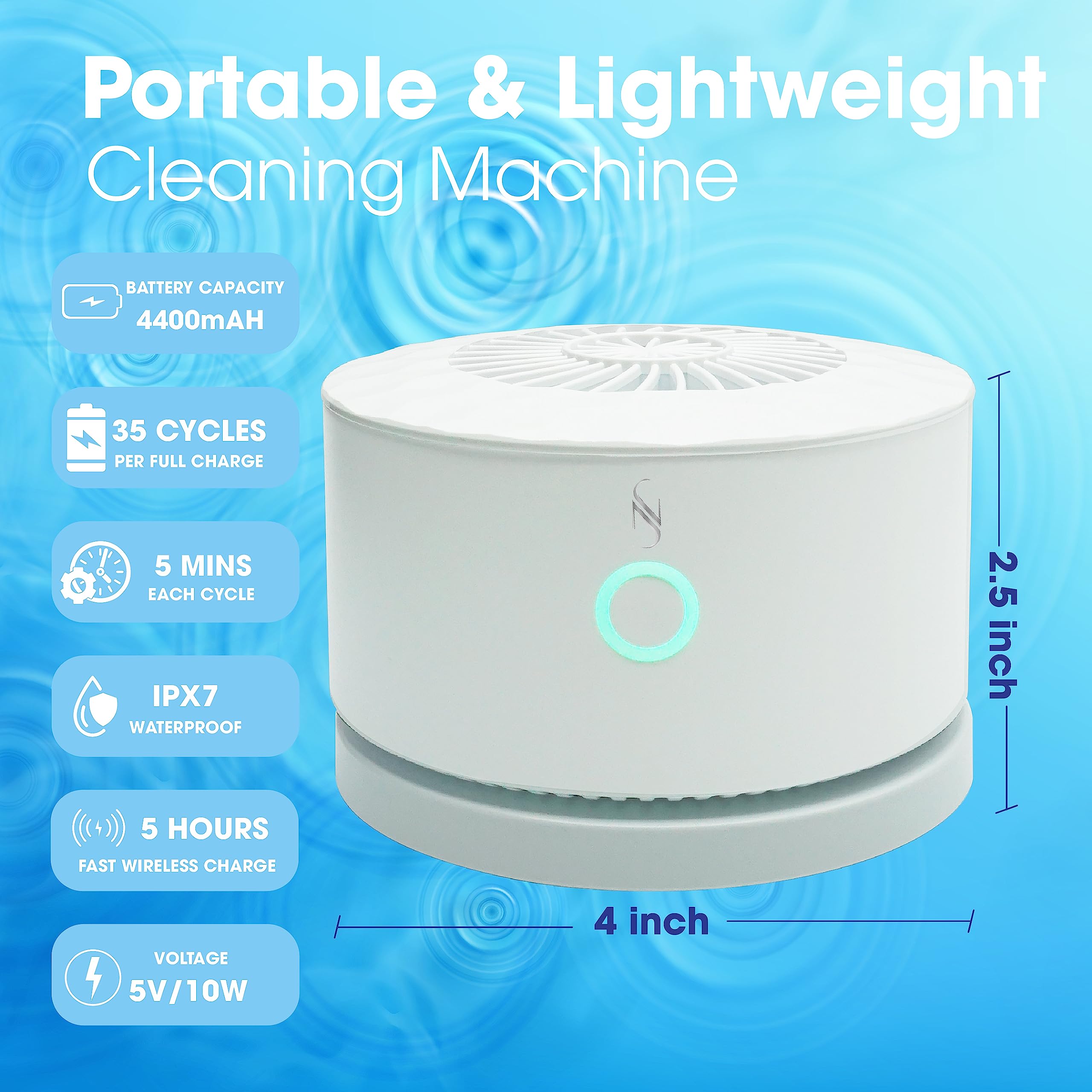 Jnjhomes Fruit And Vegetable Washing Machine, Fruit Cleaner Device, Fruit Purifier Clean Fresh Produce In Water, Waterproof Frui