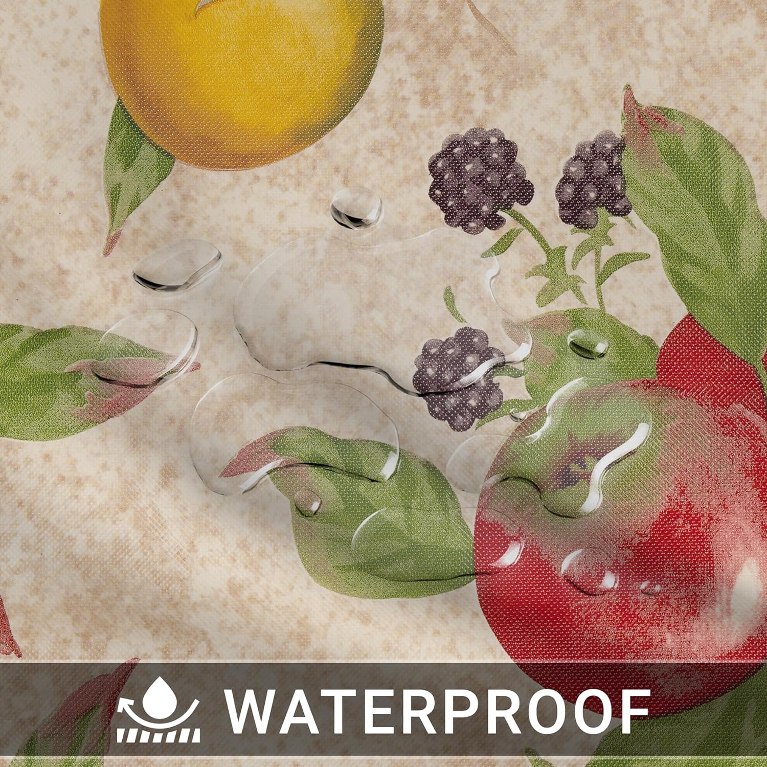 Everyday Luxuries Waterproof Oblong Tablecloth With Umbrella Hole 60 X 84 Inch Stain And Wrinkle Resistant | Decorative 3.6 Gaug