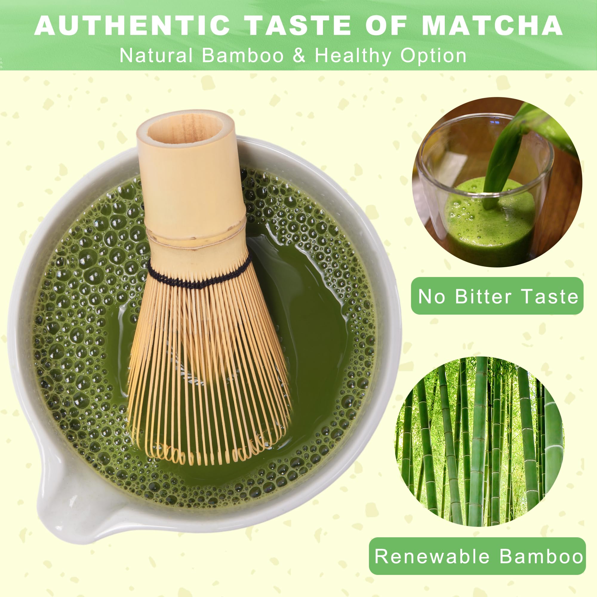 Matcha Whisk Set Matcha Bowl With Spout,Matcha Whisk With Matcha Whisk Holder,Matcha Sifter,Matcha Spoon And Scoop For Matcha Ma