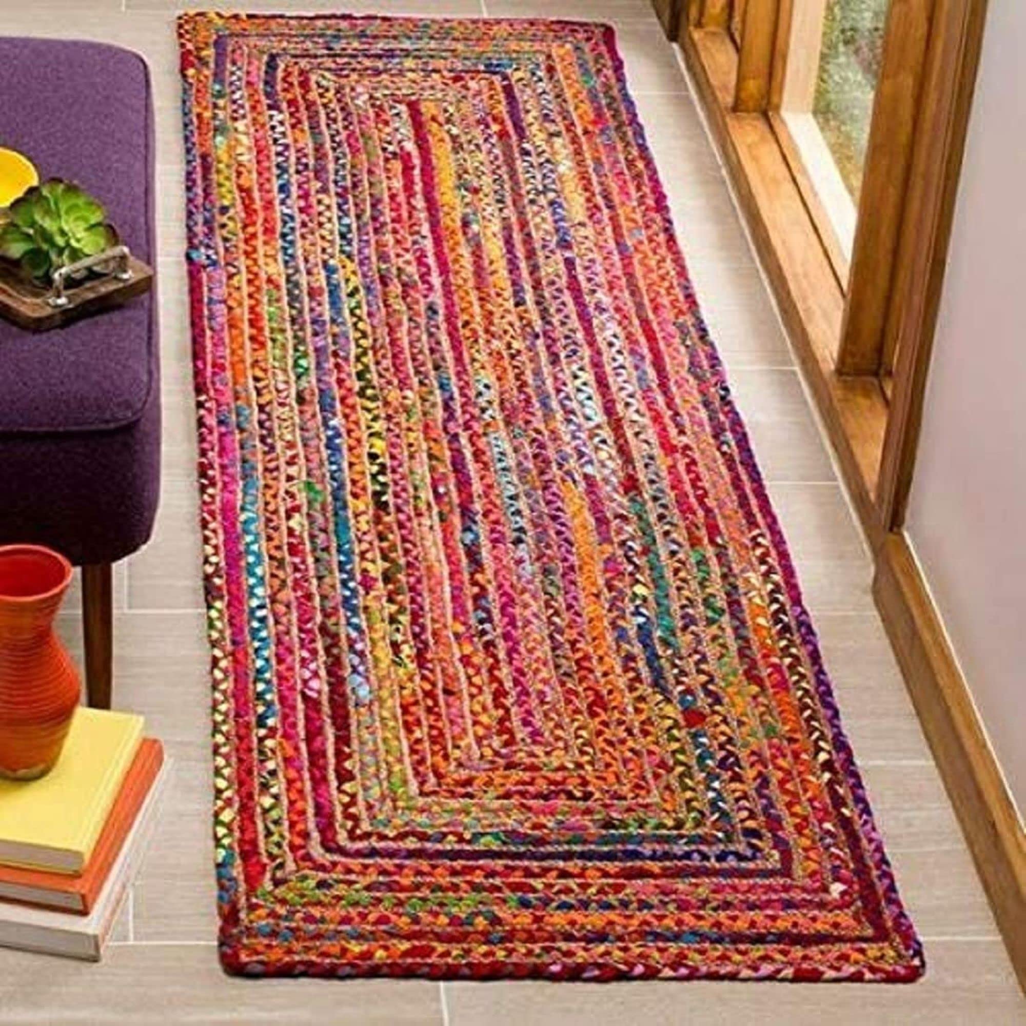 Housine Natural Fibber Vintage Collection Eco Friendly Carpet Farmhouse Indoor Beautiful Style For Living & Best Bedroom Braided