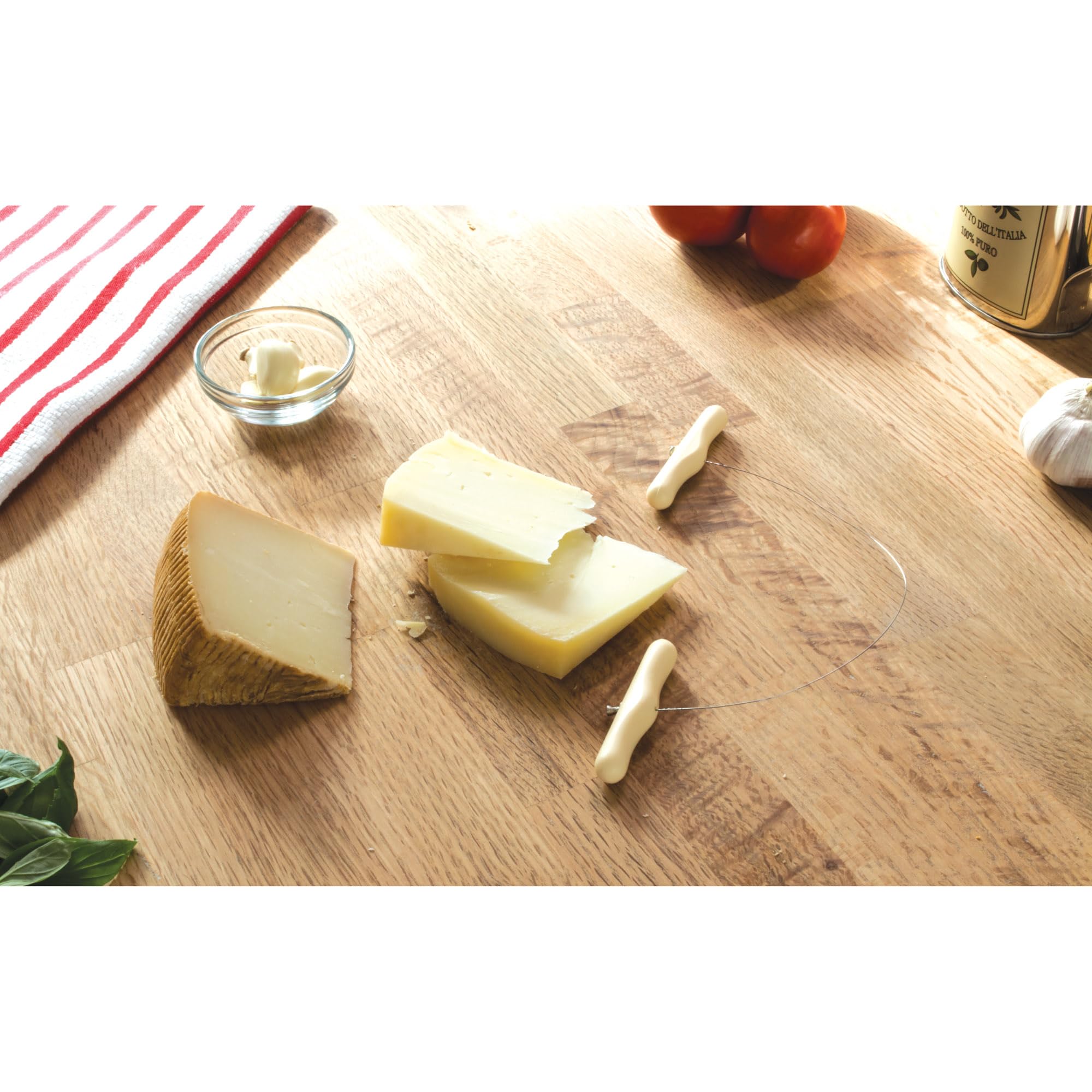 Fantes Cheese Wire Cheese Slicer, Stainless Steel, 12-Inches Long, The Italian Market Original Since 1906