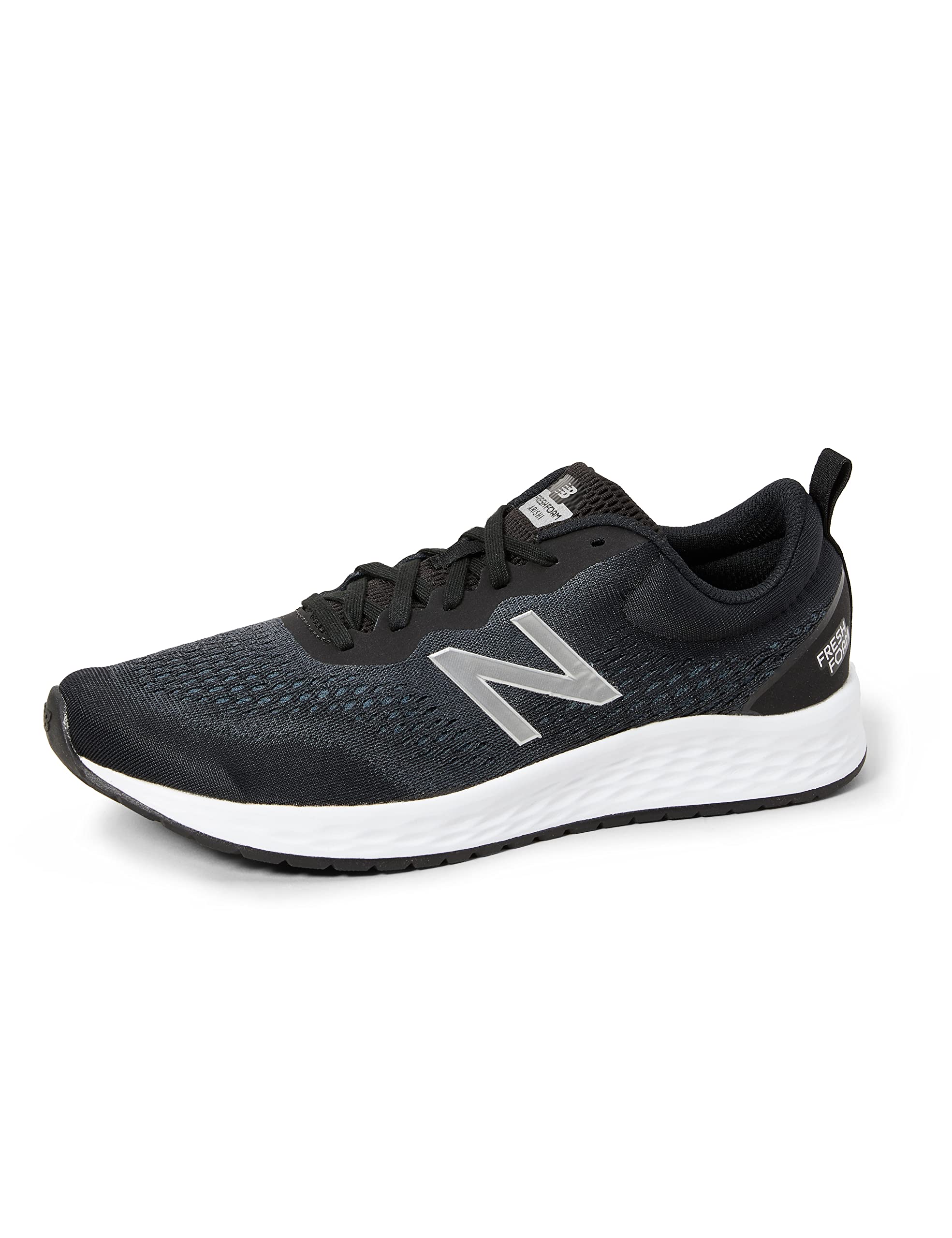 New Balance Mens Fresh Foam Arishi V3 Running Shoe, Blackorcasilver Metallic, 10