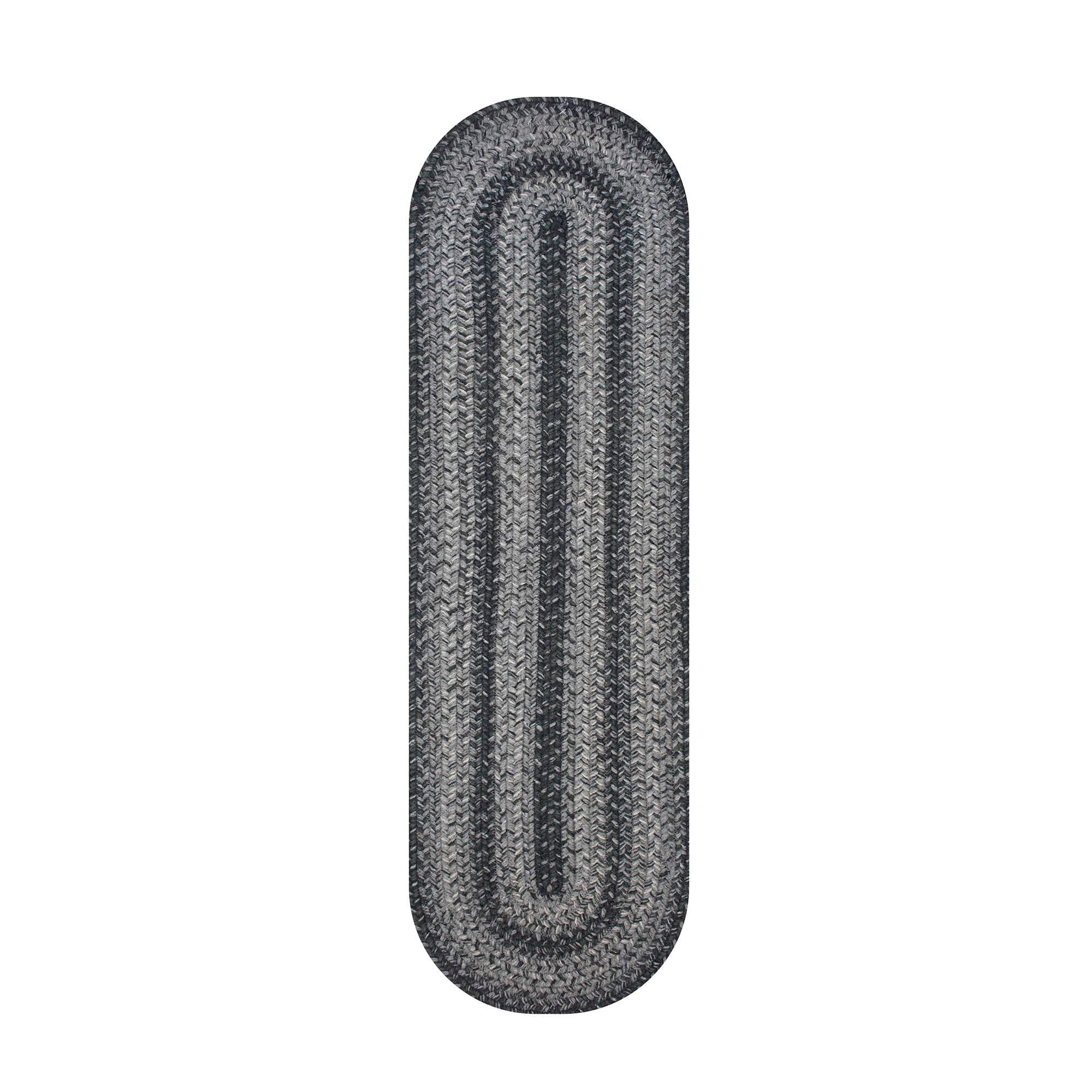 Homespice - Flint Hill Oval Table Runner, A Handmade Jute Braided Runner To Use As A Gray Dinner Table Runner - Flawless Edge Fi