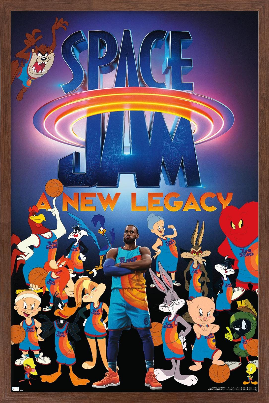 Trends International Space Jam: A New Legacy - Team Wall Poster, 22.375'' X 34'', Mahogany Framed Version