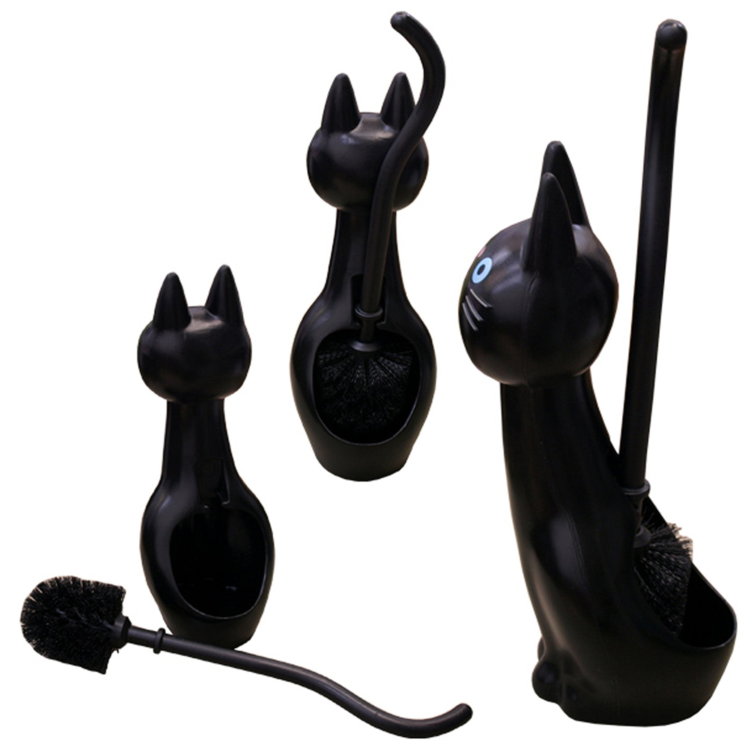 Meiho Cat Toilet Brush MO10017 - Black Durable Cleaning Tool for Cats
