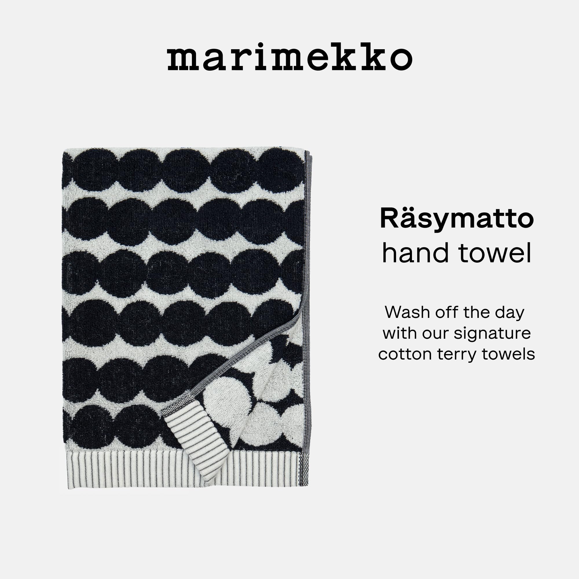 Marimekko Rsymatto Terry Cotton Hand Towel - Polka Dot Patterned Hand Towels - 28 In X 20 In