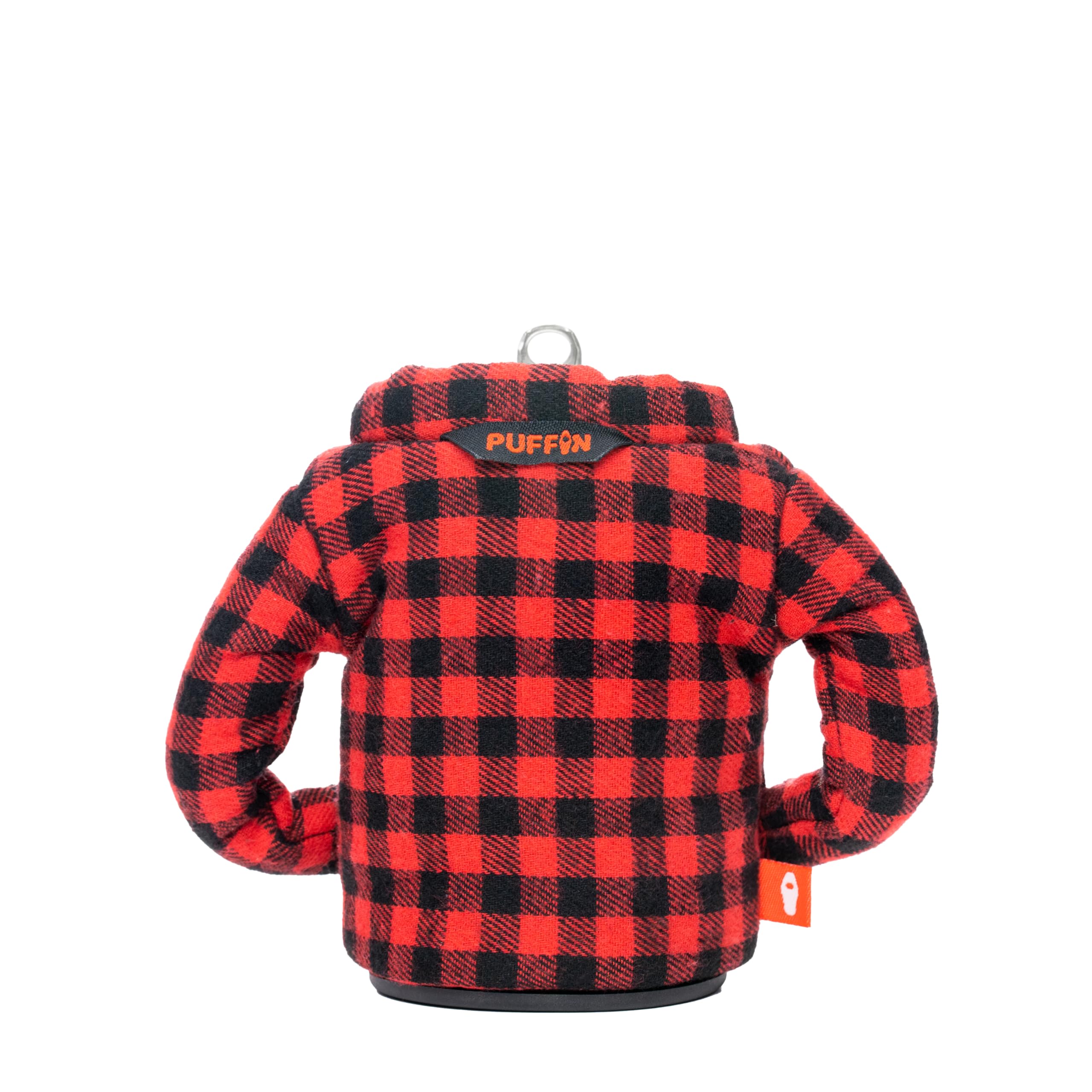Puffin - The Lumber Jack Beverage Flannel, Insulated Can Cooler, Puffin Red