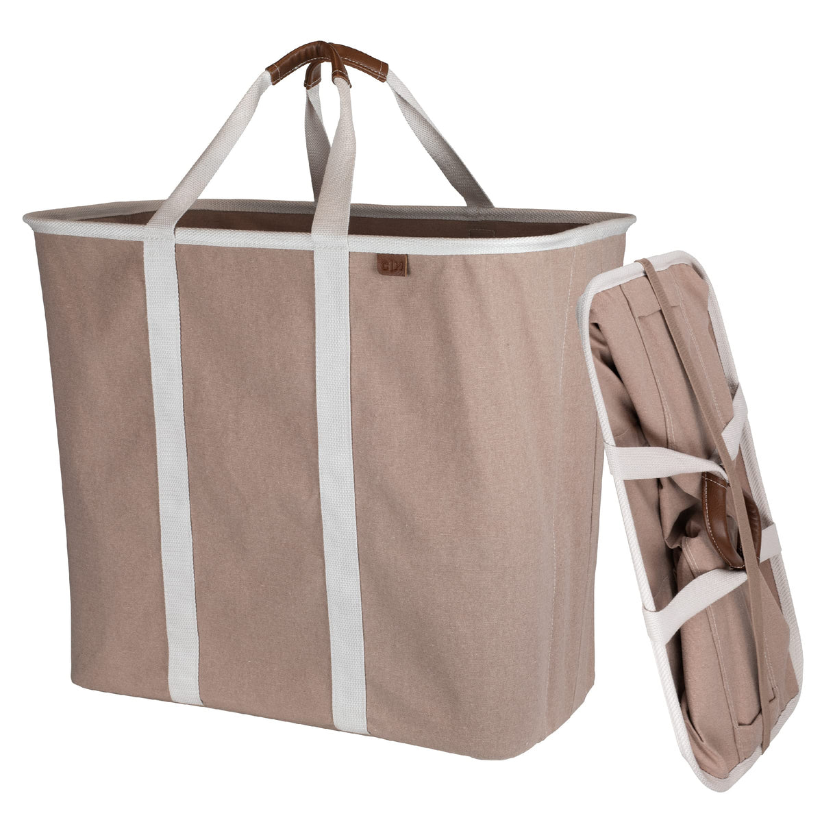 Clevermade Collapsible Laundry Basket, Premium Large Foldable Clothes Hamper, Laundry Tote Carry All Bin Xl Pop-Up Caddy With Ha