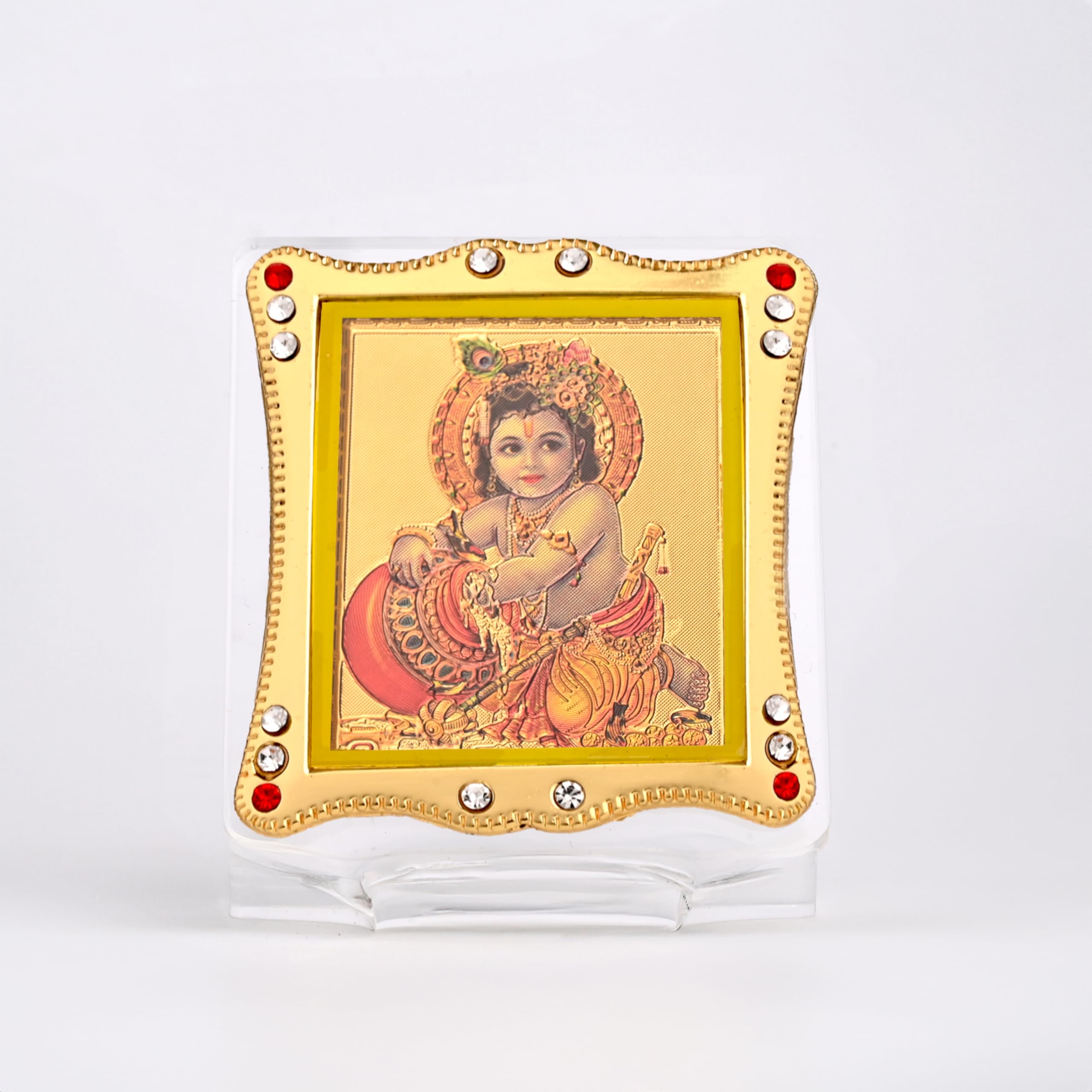 Shoppersduniya Laddu Gopal Little Krishna Idol for Car Dashboard Showpiece Office Home Dcor