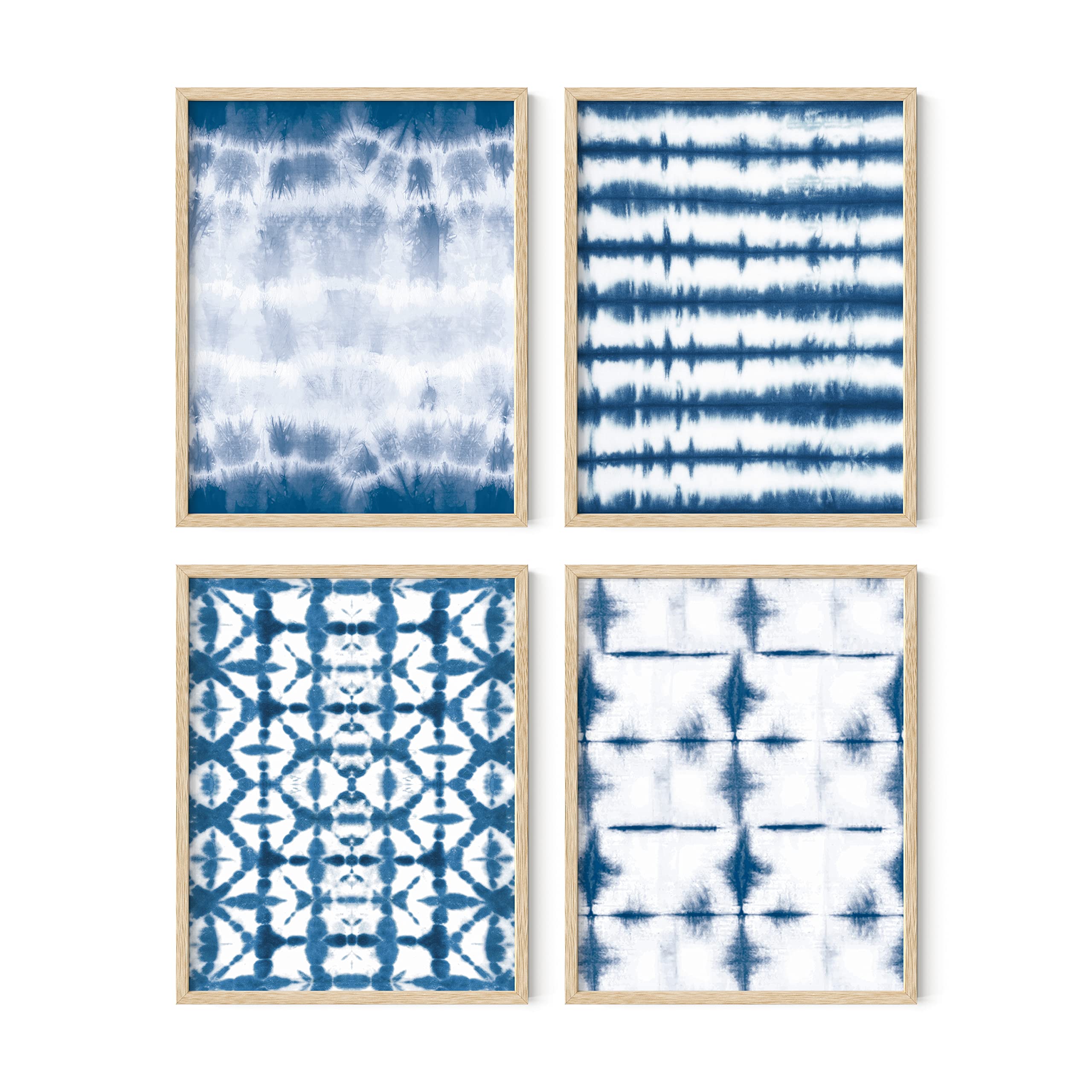 Haus And Hues Abstract Blue Art - Set Of 4 Blue Art Print, Navy Blue Abstract Art, Navy Art, Blue Painting, Tie Die Blue Abstrac