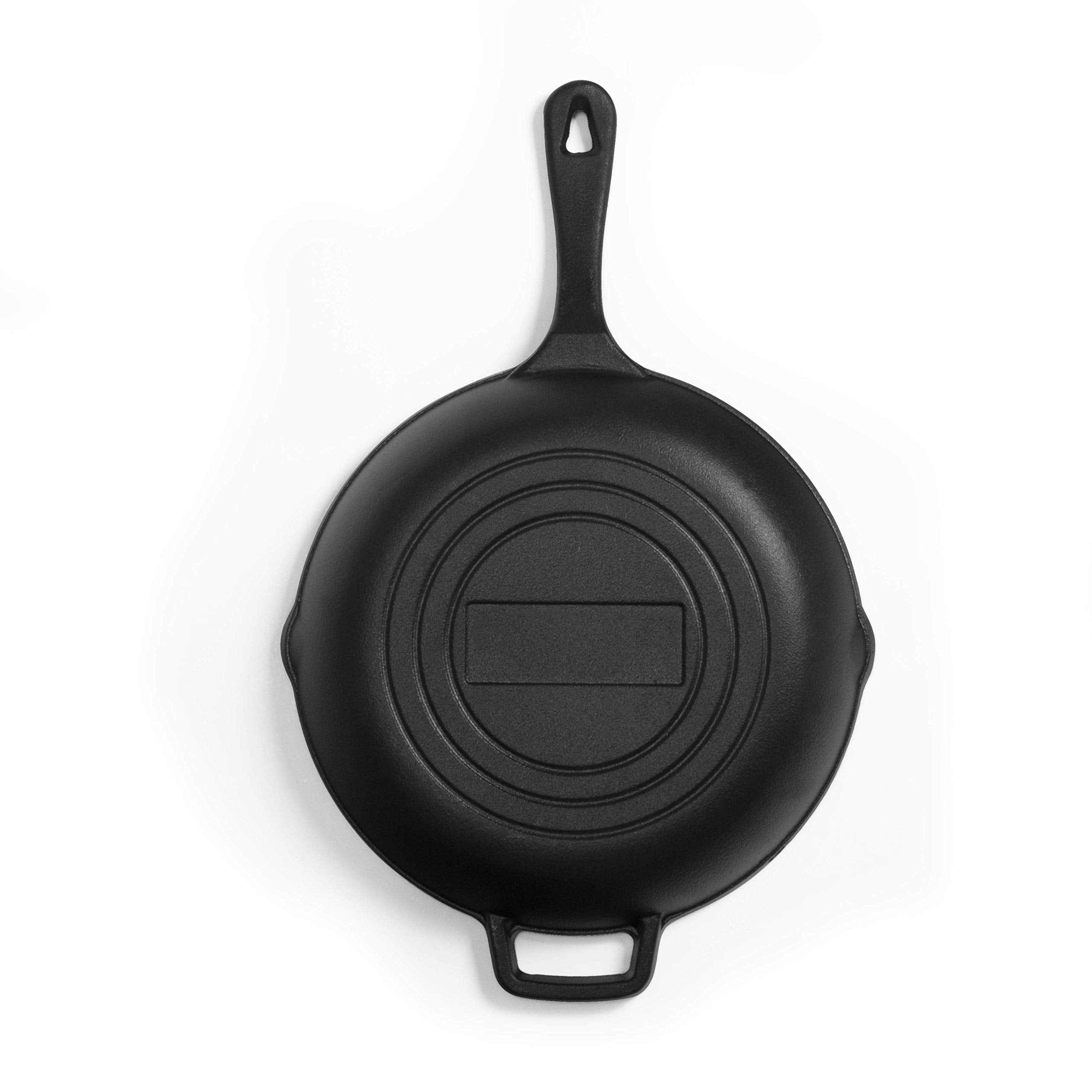 Commercial Chef 10 Inch Cast Iron Skillet, Pre-Seasoned Cast Iron Pan With Dual Pour Spouts