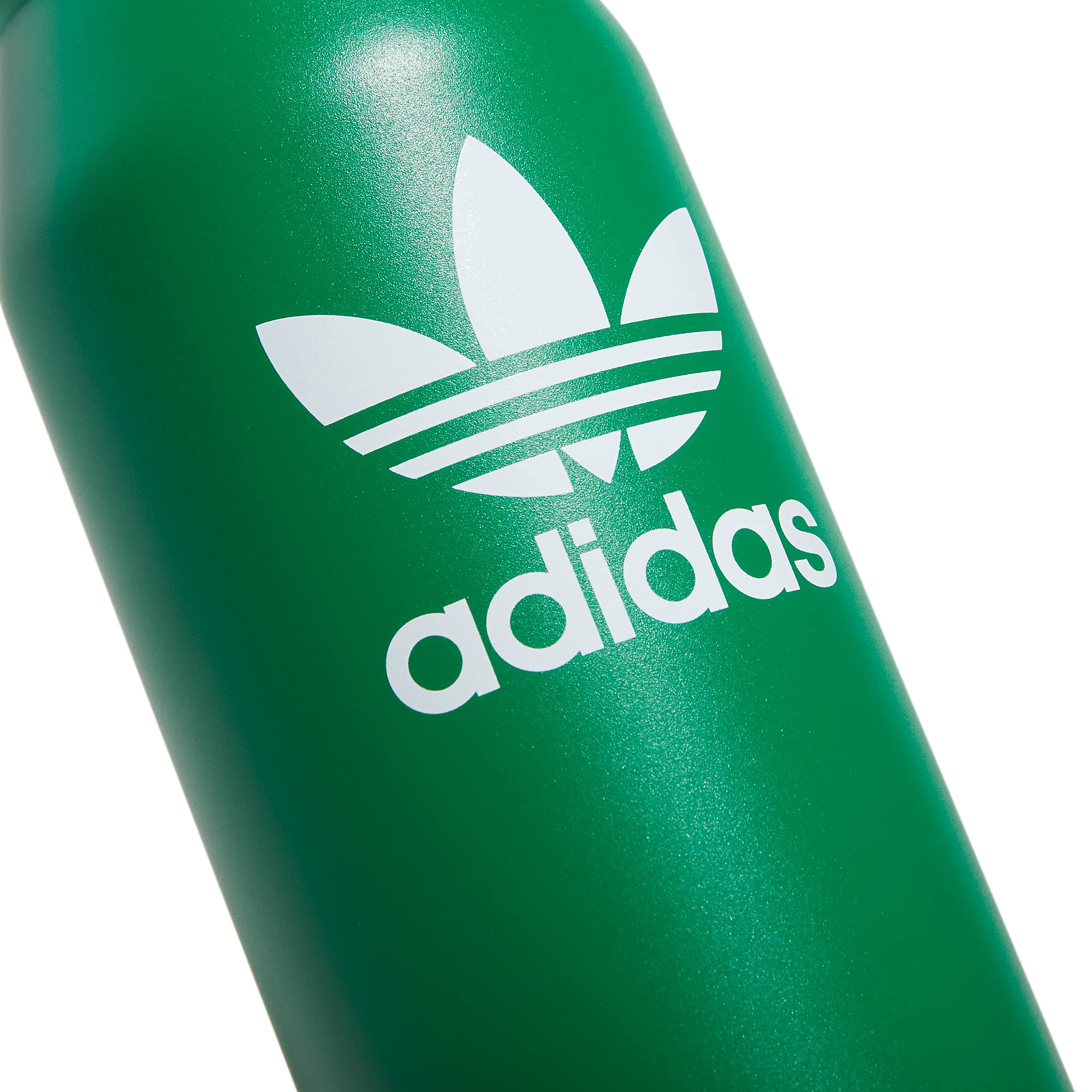 Adidas Originals 1 Liter (32 Oz) Metal Water Bottle, Hot/Cold Double-Walled Insulated 18/8 Stainless Steel, Green/White, One Siz