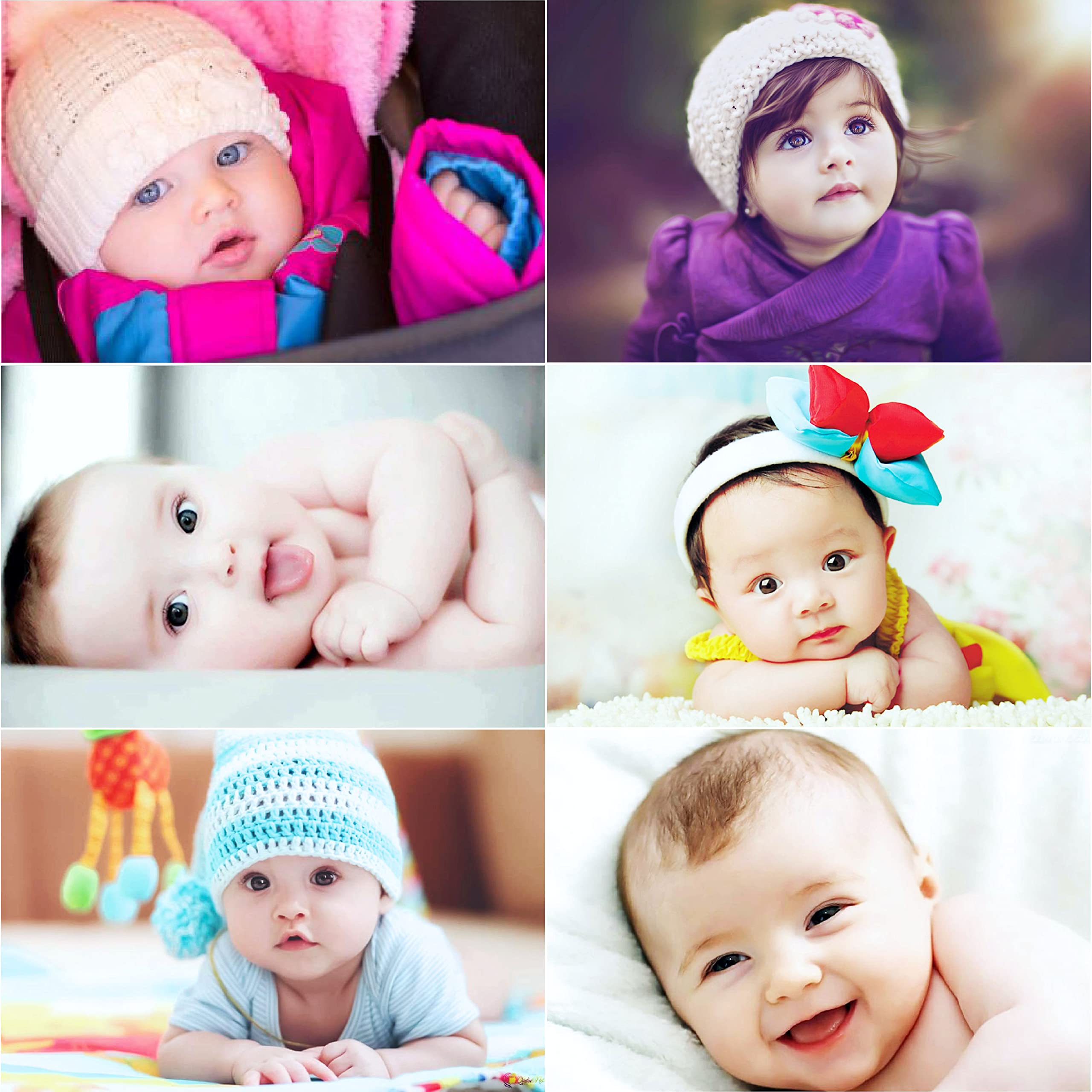 Giant Innovative Set Of 6 Cute Baby Poster | Poster For Pregnant Women | Hd Baby Wall Poster For Room Decor, Cq04 Multicolour, 1