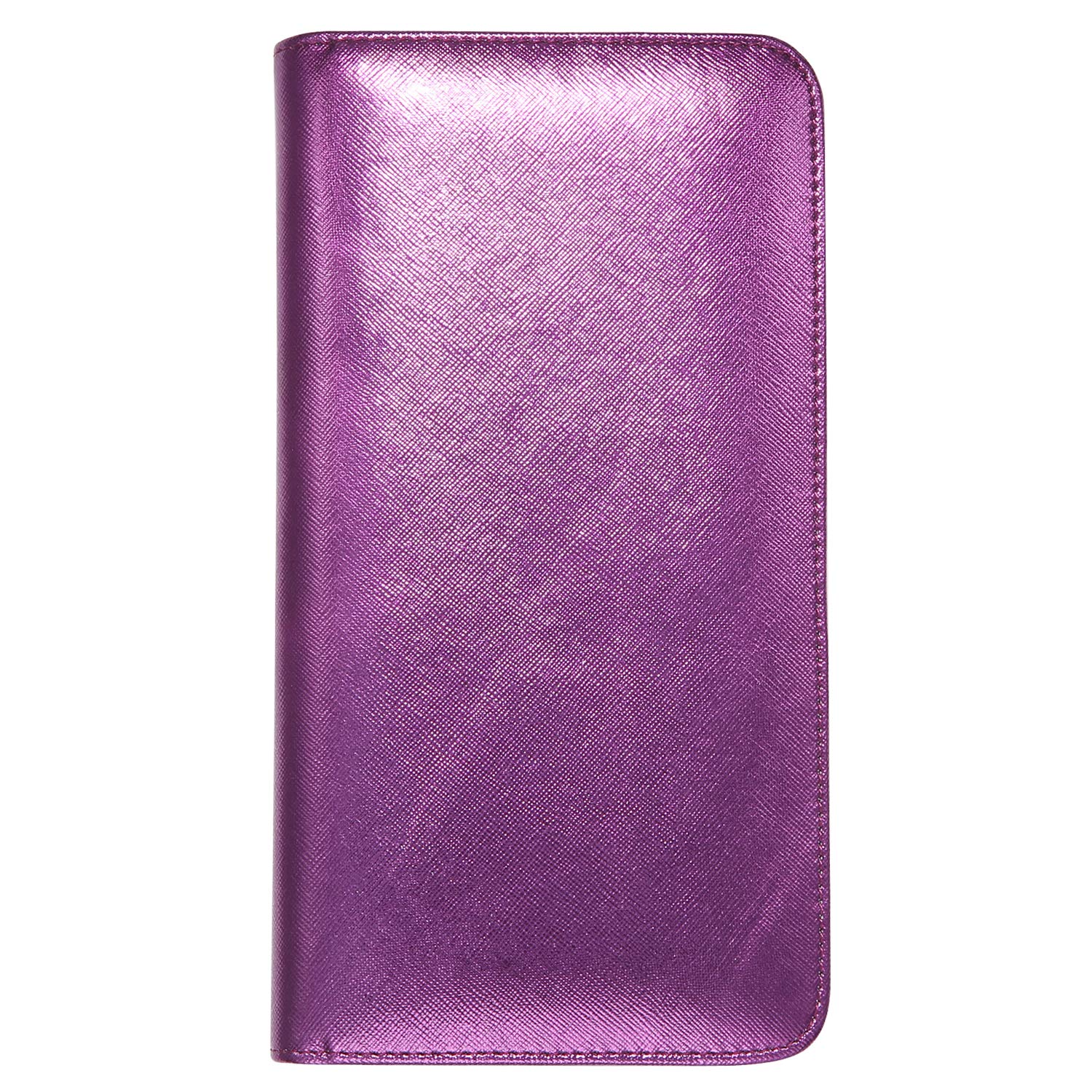 Mymazn 4.7 X 9 Metallic Purple Server Book with Zipper Pocket Bling Waitress Book with Money Pocket and Magnetic Closure  Restaurant Waitstaff Organizer Fit Server Apron with High Volume Pocket