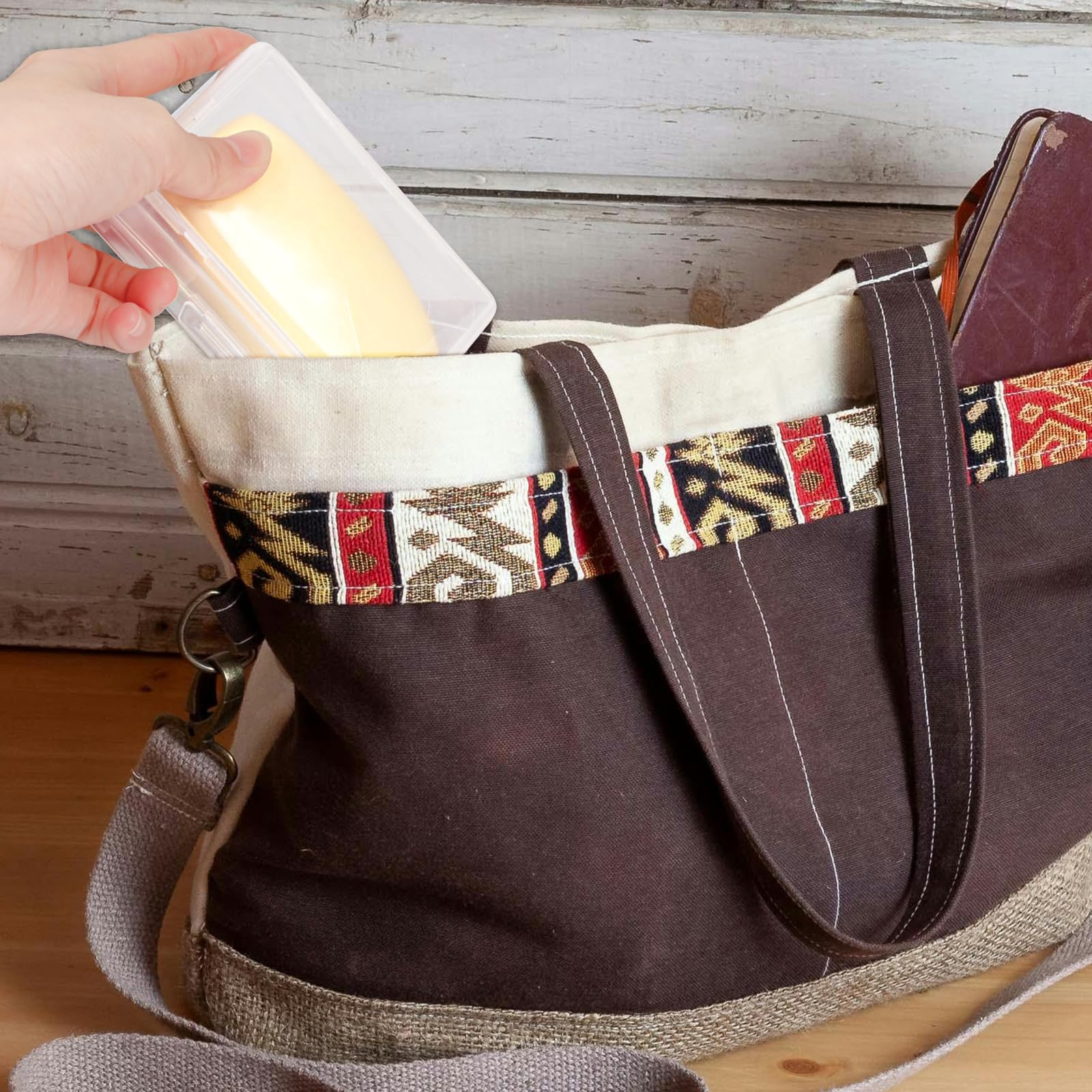 1 Pcs Clear White Travel Soap Box With Lid And Draining Holder, Soap Dish, Soap Rest For Bathroom Shower Home Outdoor Gym Fitnes