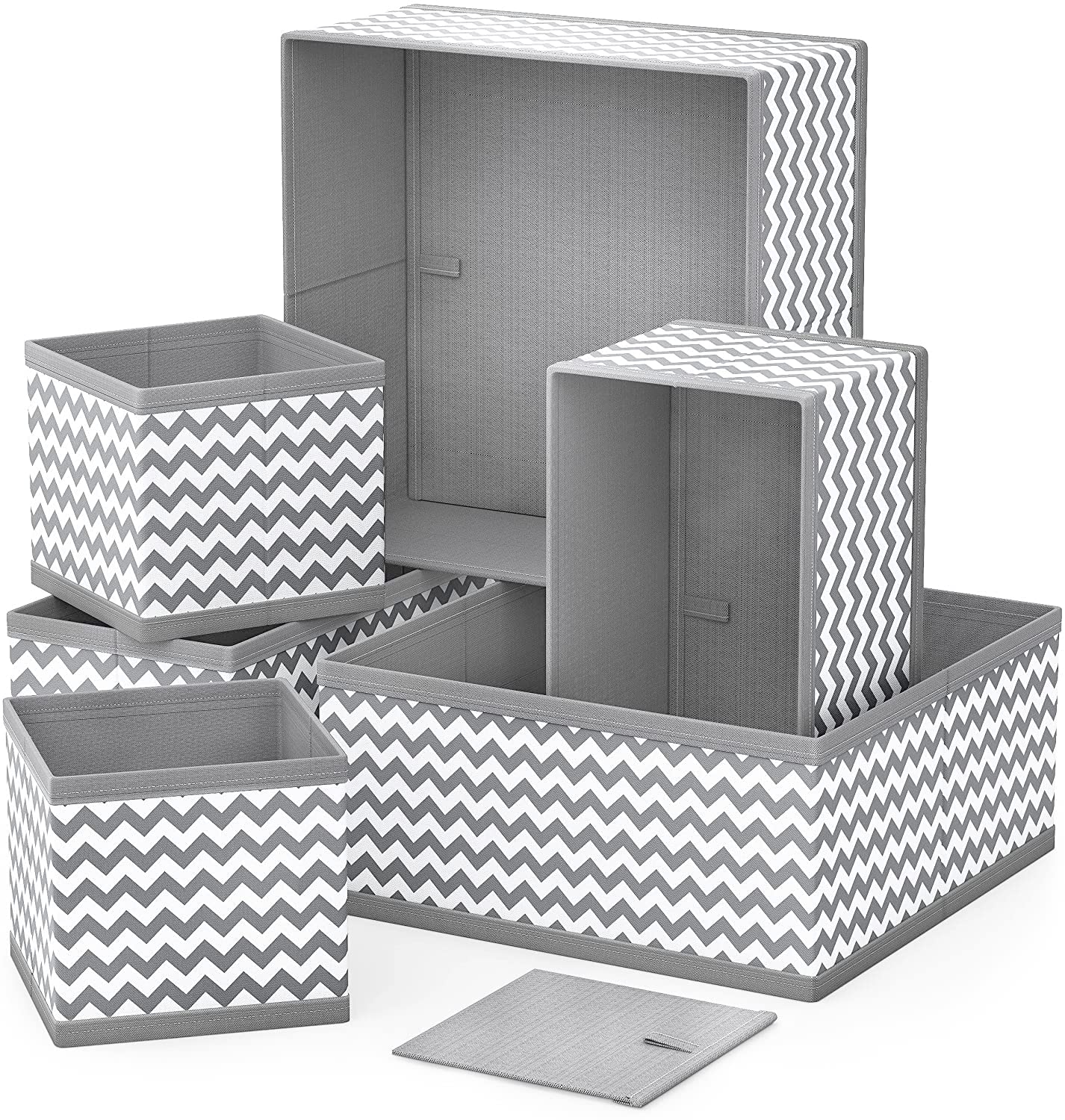 Flyngo Foldable Drawer Organizer For Clothes, Wardrobe, Undergarment Organiser Cloth Storage Box For Socks, Bra, Tie, And Scarfs