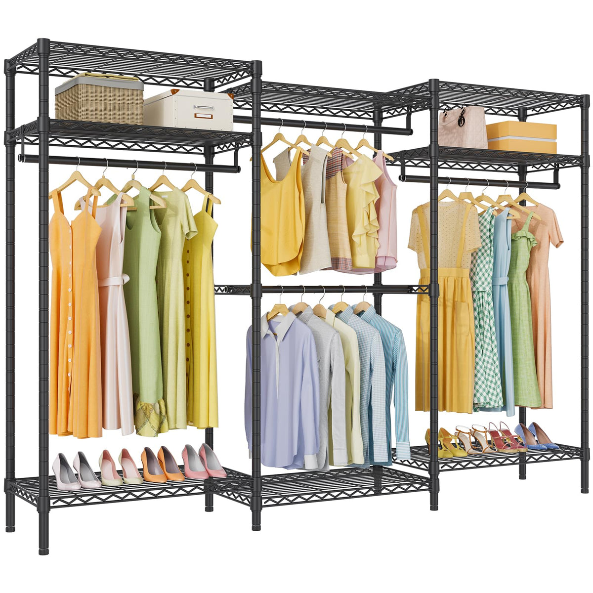 Vipek V5I Plus Wire Garment Rack Heavy Duty Clothes Rack For Hanging Clothes, Large Free Standing Wardrobe Closet Metal Clothing
